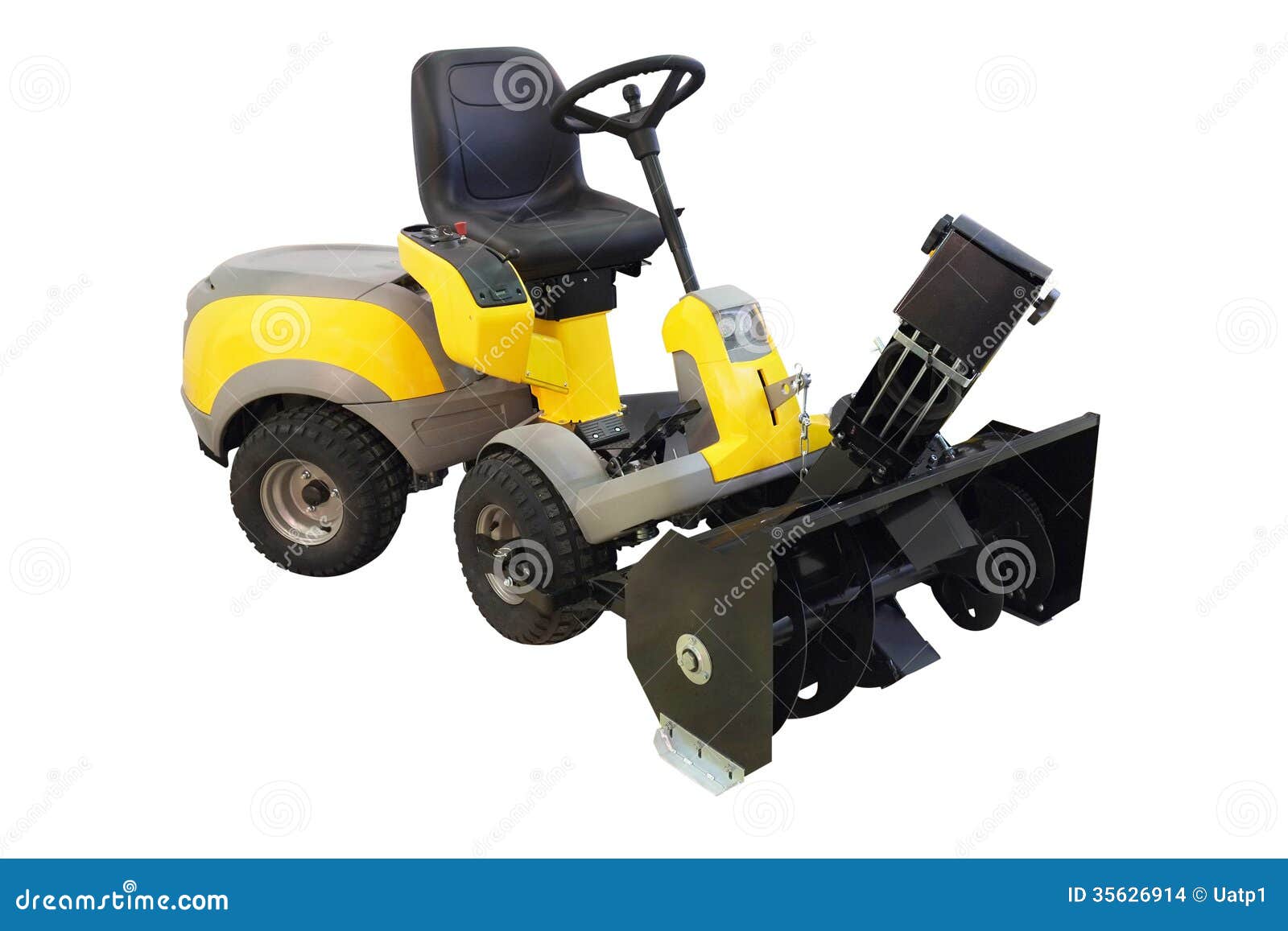 Mini tractor stock photo. Image of occupation, snowremoval 35626914