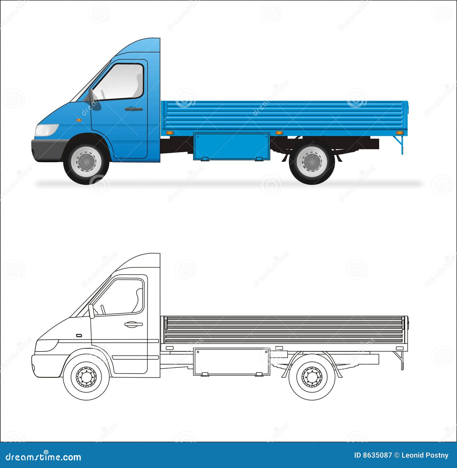 Mini truck stock vector Illustration of sprinter 