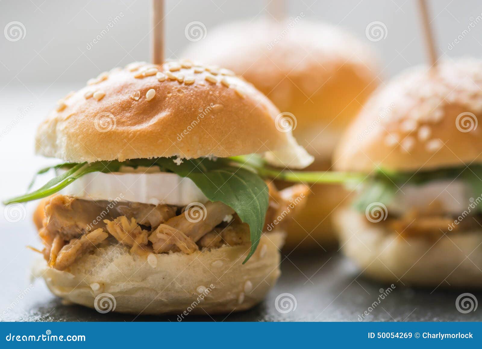Mini Tuna Burger and White Cheese Stock Image Image of pyramid