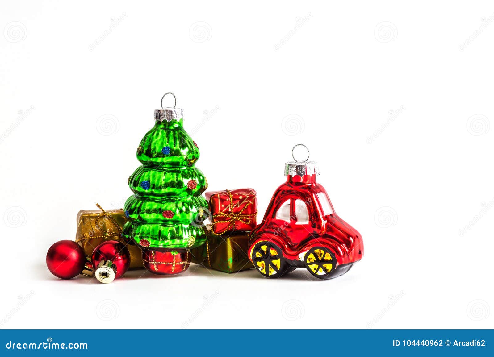 Miniature car, Christmas stock photo. Image of little 104440962