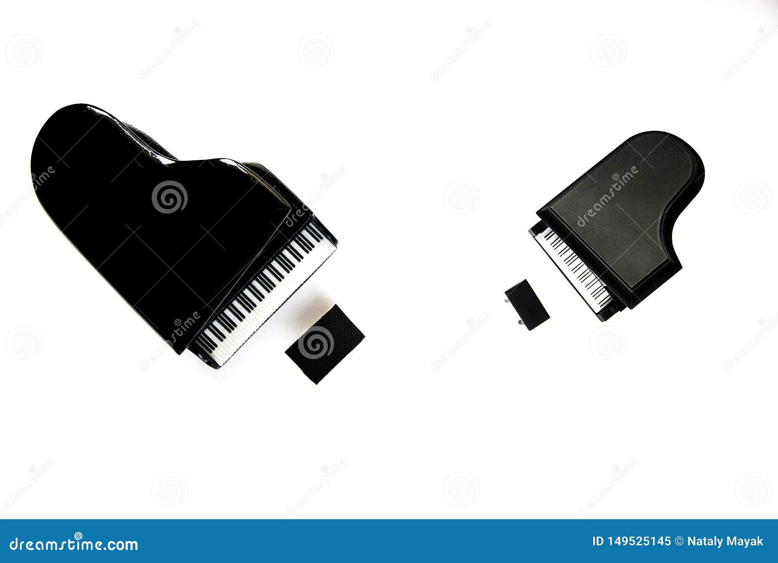 Miniature Classic Keyboard Instruments Large and Small Piano Isolated