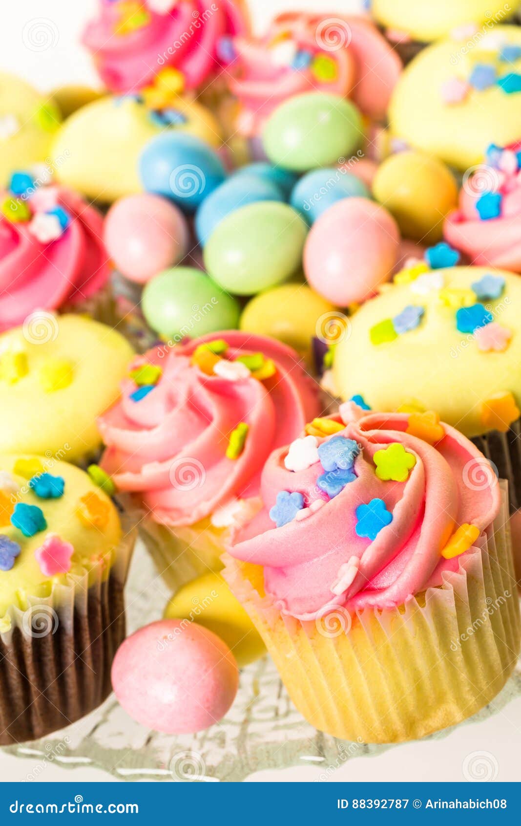 Cupcakes stock image. Image of sweets, spring, mini, dessert 88392787