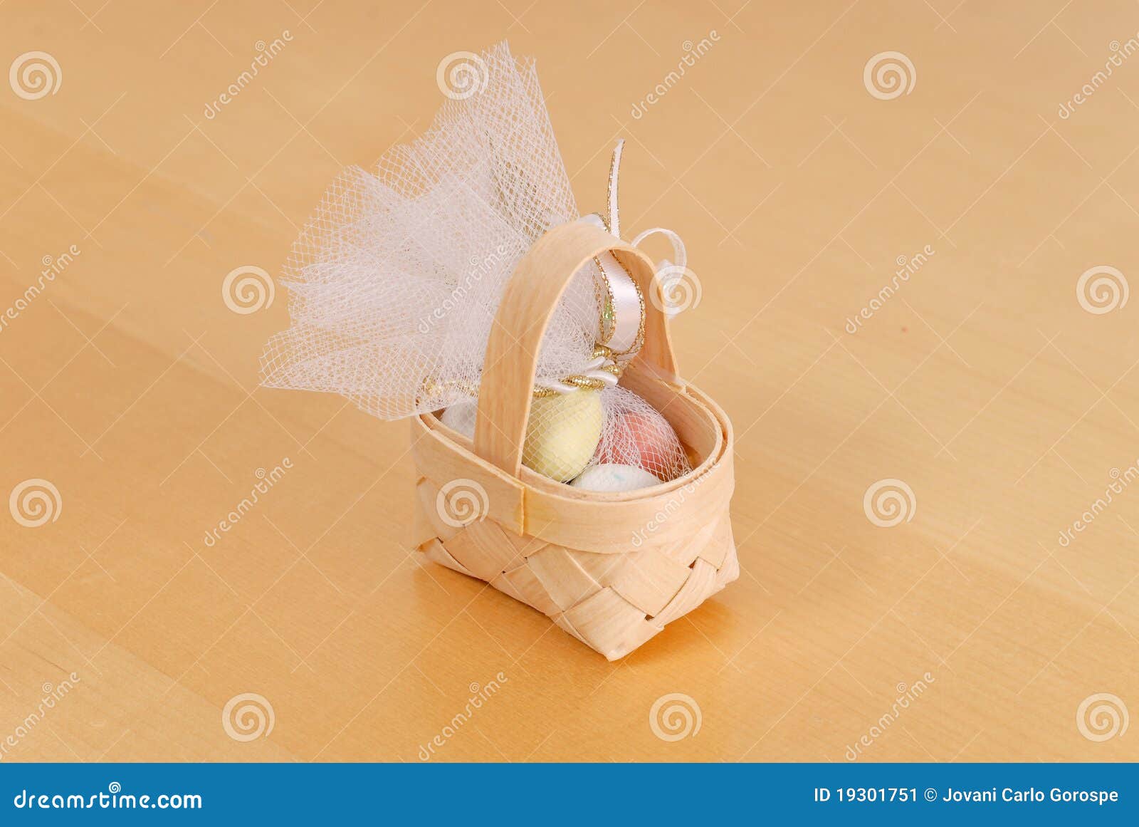 Miniature Easter Egg Basket Stock Image Image of celebration