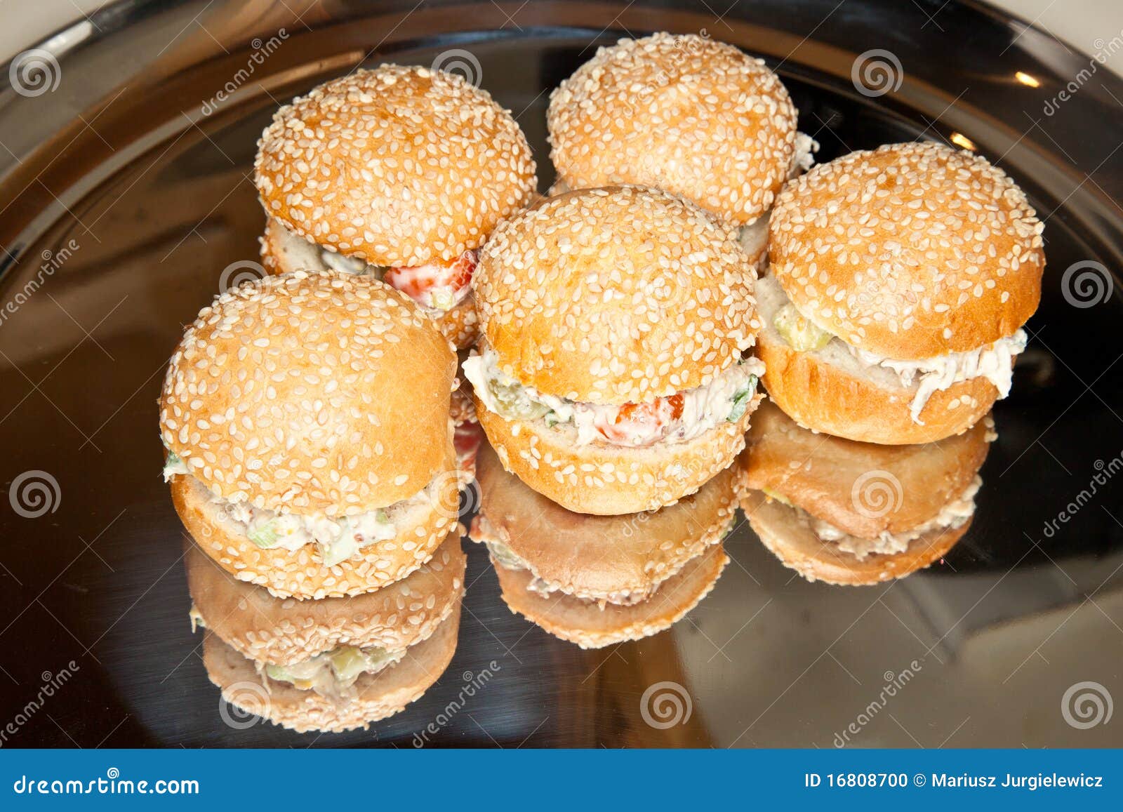 Miniature hamburger buns stock photo. Image of healthy 16808700