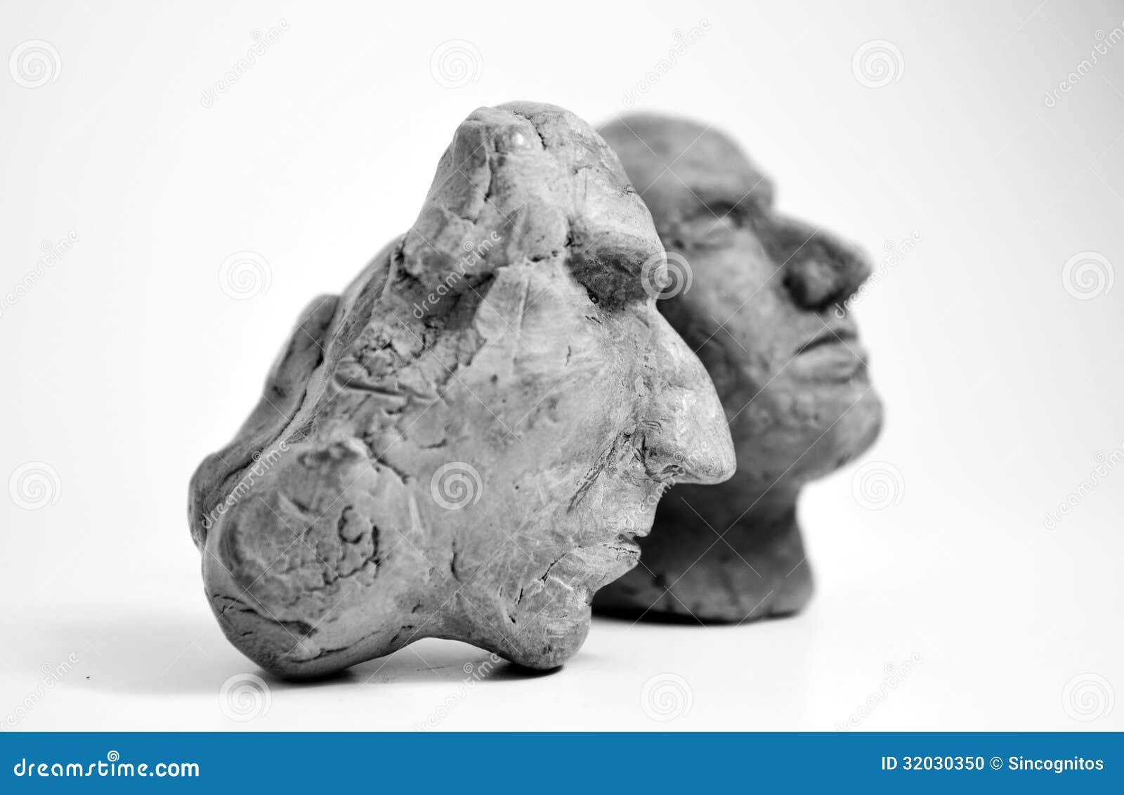 Miniature head sculpture stock photo. Image of still 32030350
