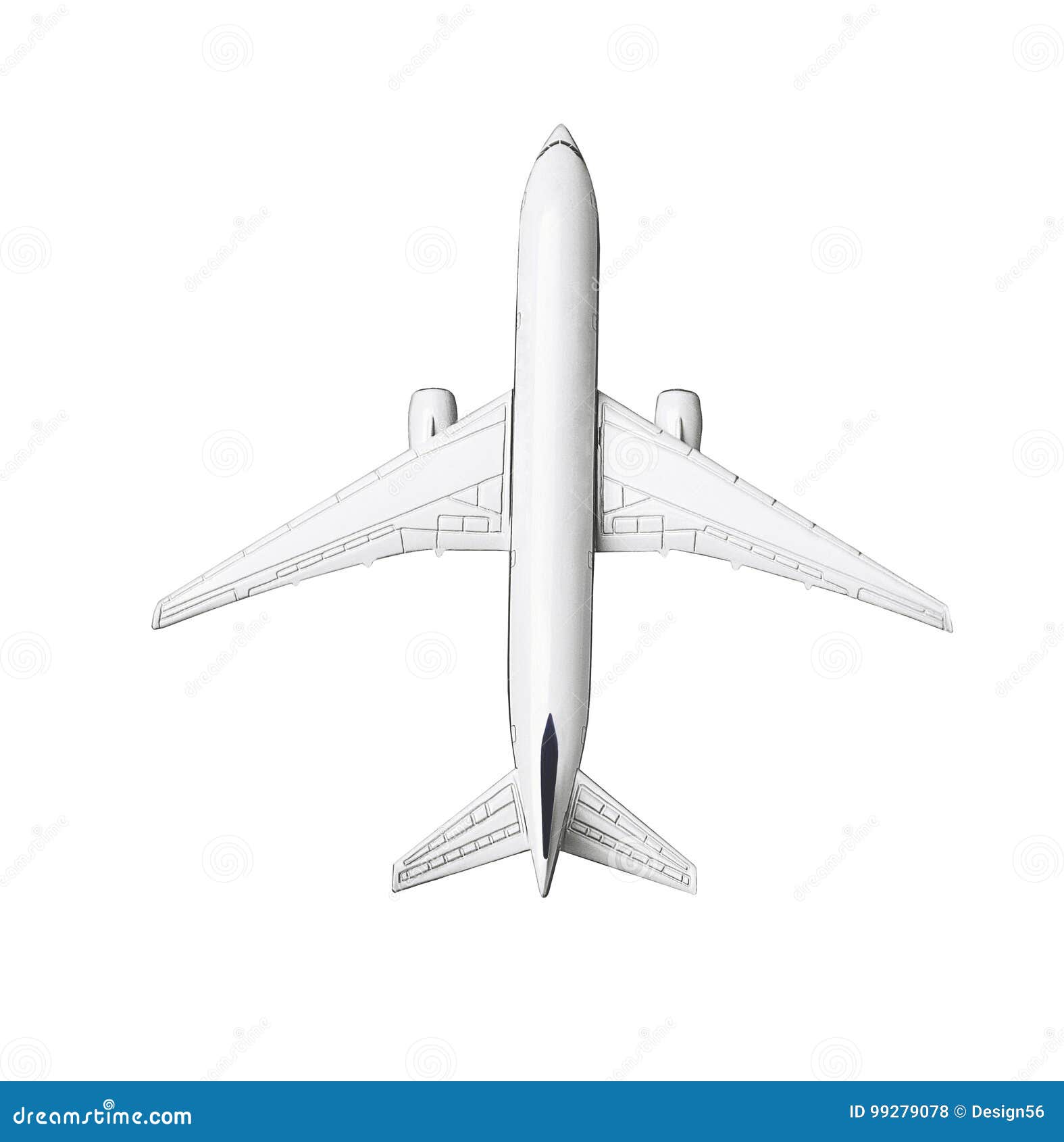 miniature model of commercial jetliner