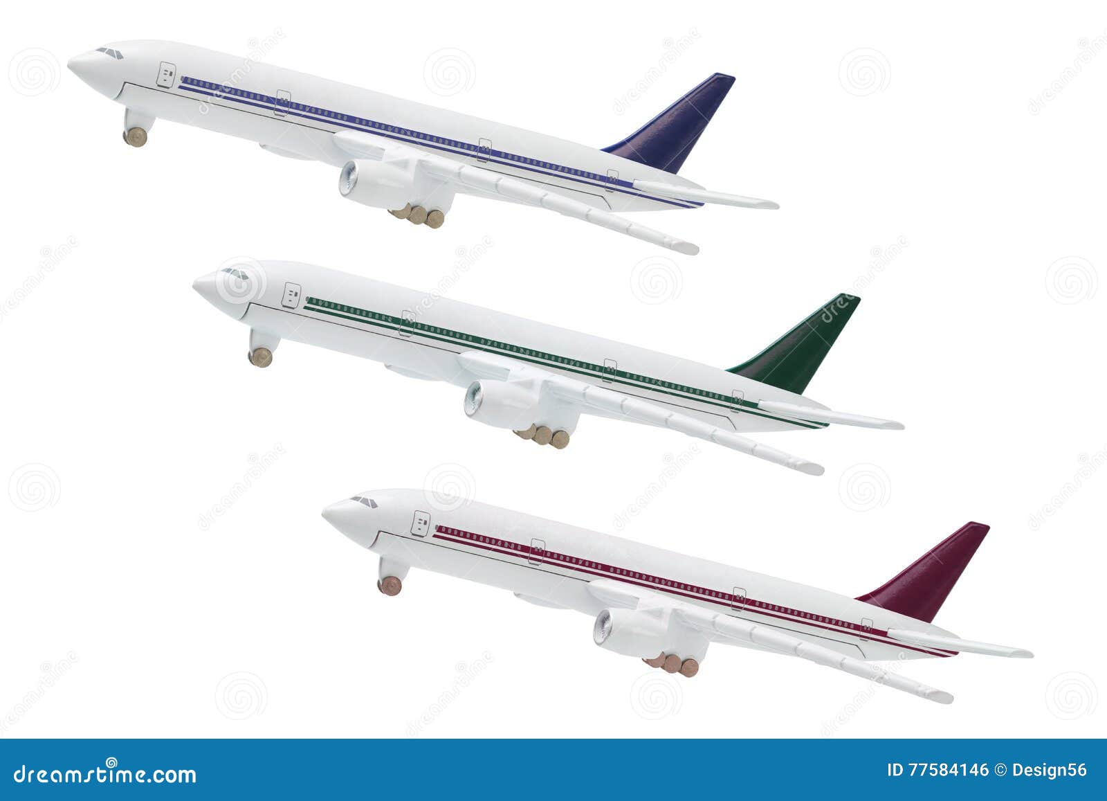 miniature model of commercial jetliners