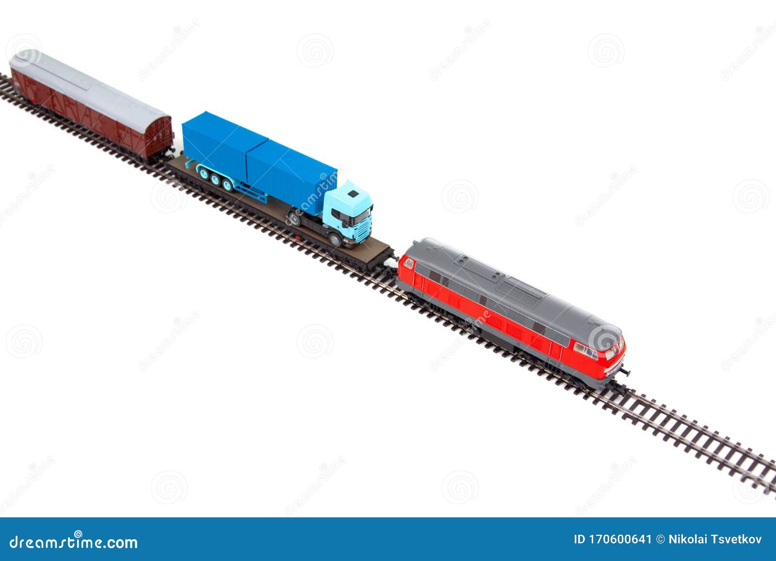 Miniature Model of Freight Train Stock Image Image of vehicle, copy