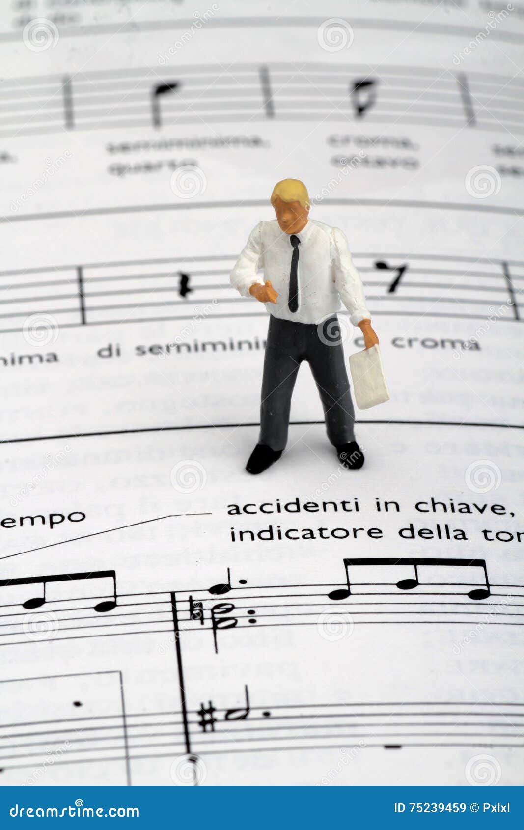 Miniature of a Music Teacher Stock Image Image of education, chalk