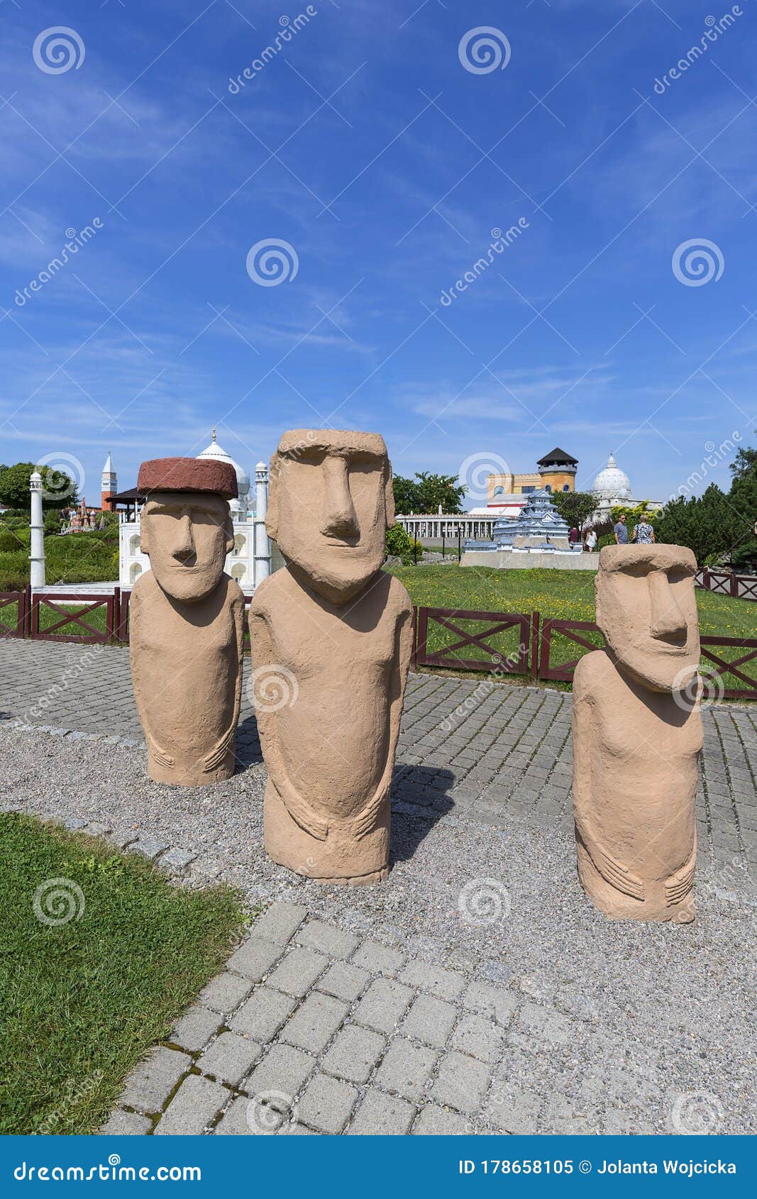 Miniature Park `Dream World`, Small Replica of Moai Statue, Inwald, Poland  Editorial Image - Image of monolithic, famous: 178658105