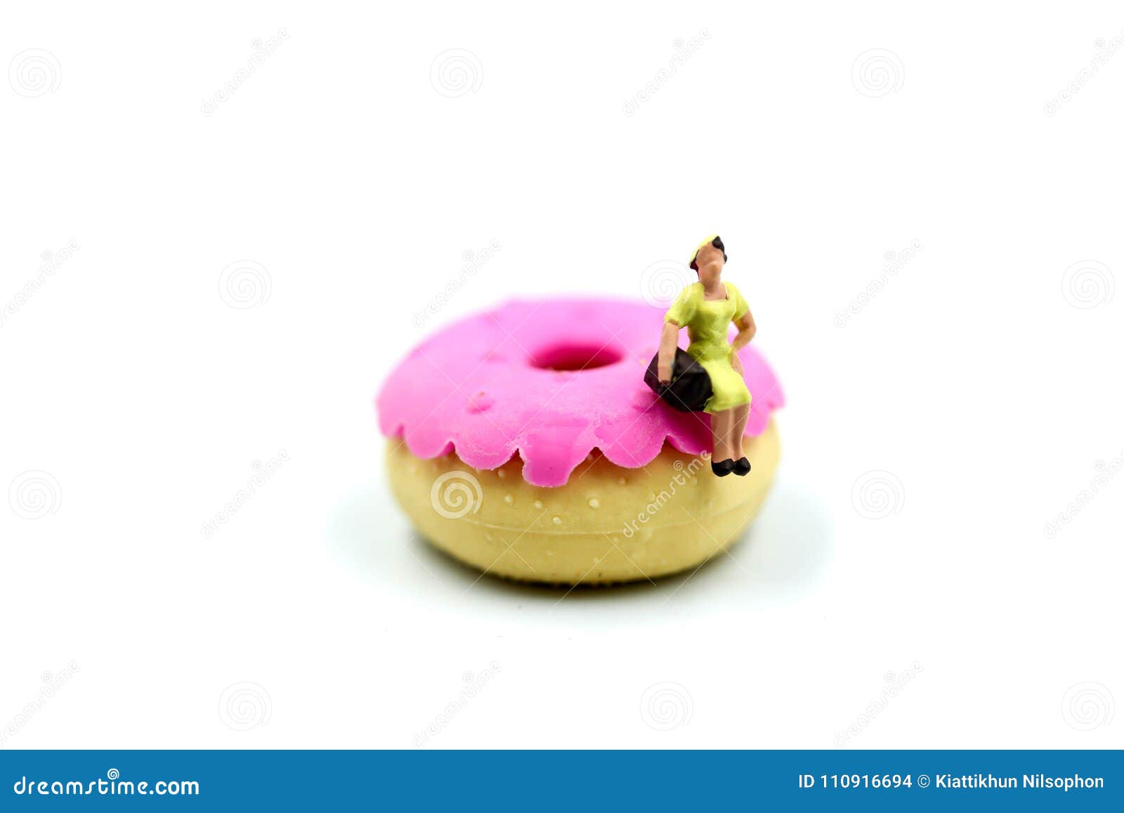 sitting on a donut