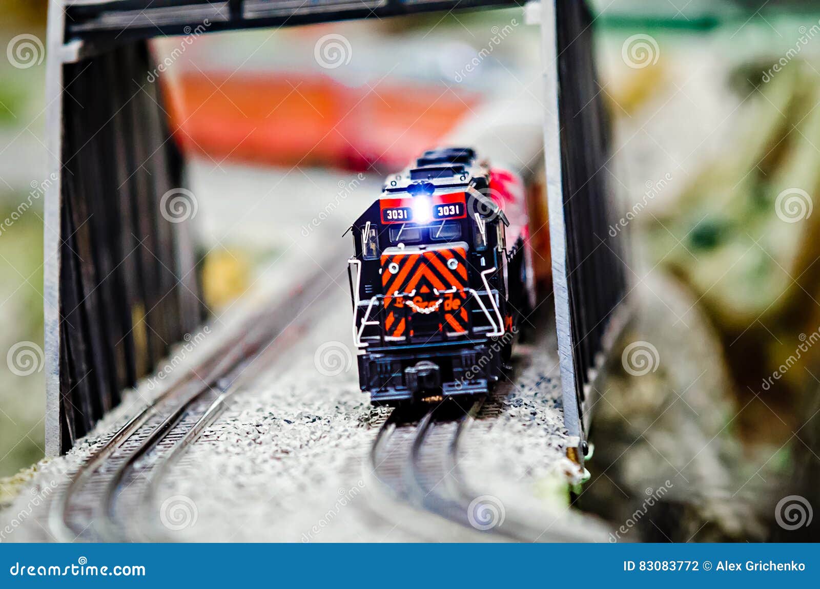 Miniature Toy Model Train on Display Stock Photo Image of model, play 83083772