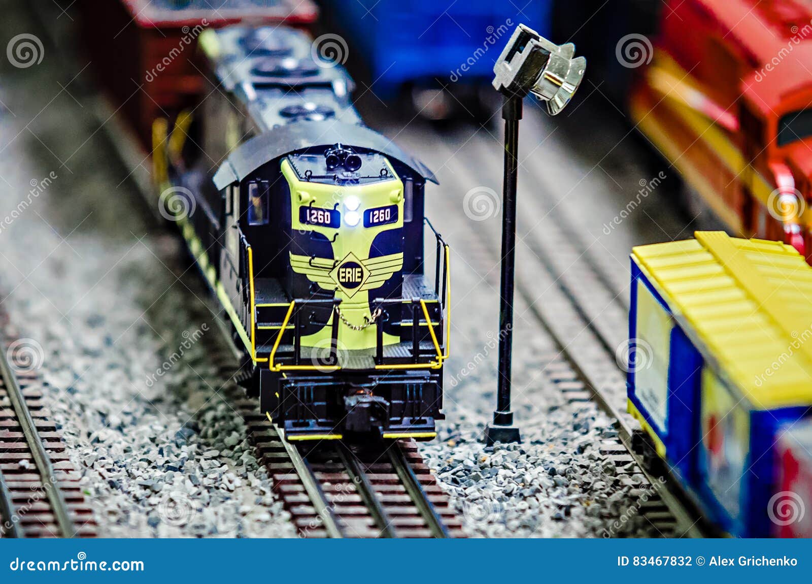 Miniature Toy Model Train on Display Editorial Photography Image of transportation