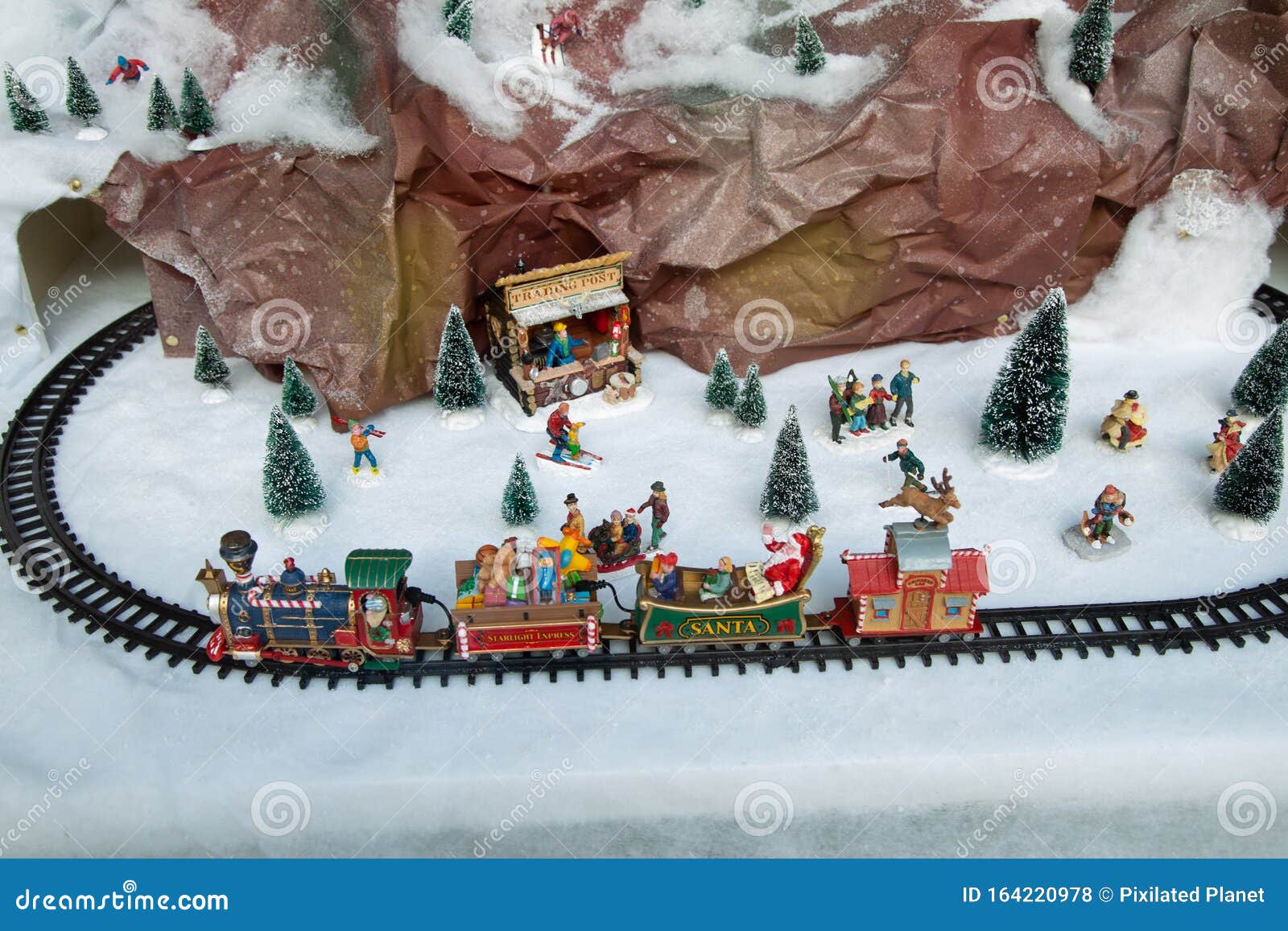 Miniature Village Model Used for Christmas Decoration Stock Photo ...