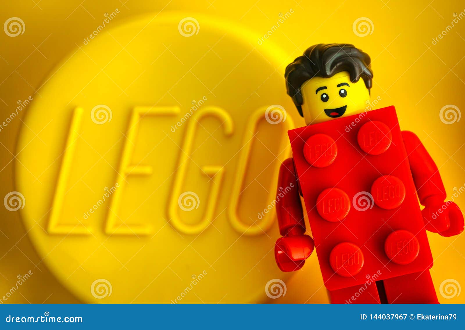 logotipo en rojo Lego Minifigura Con Marco De Pantalla Grande-Se adapta a 104 Minifiguras-Negro 