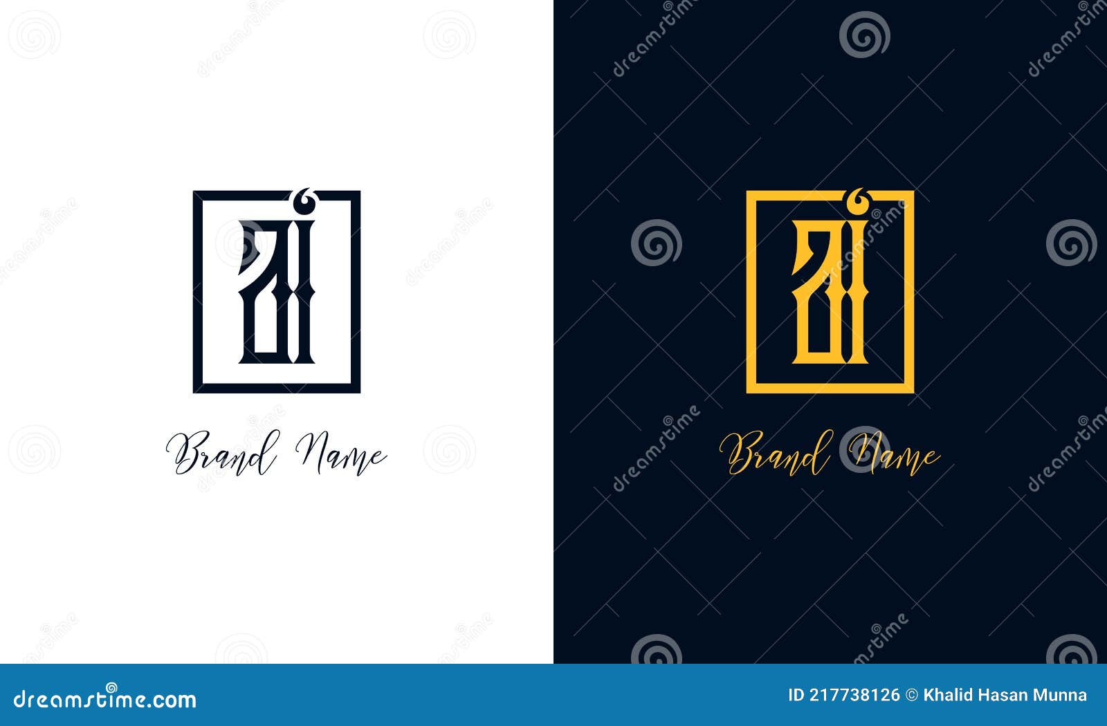 minimal abstract letter ai logo