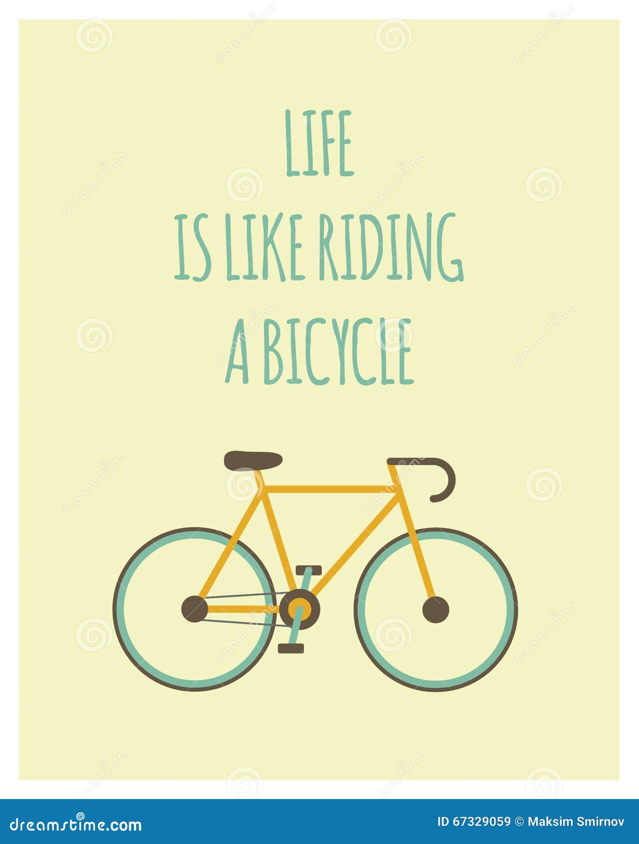 Minimal Bicycle In Hipster Style Stock Vector Image 67329059 for cycling is like life regarding Found Home