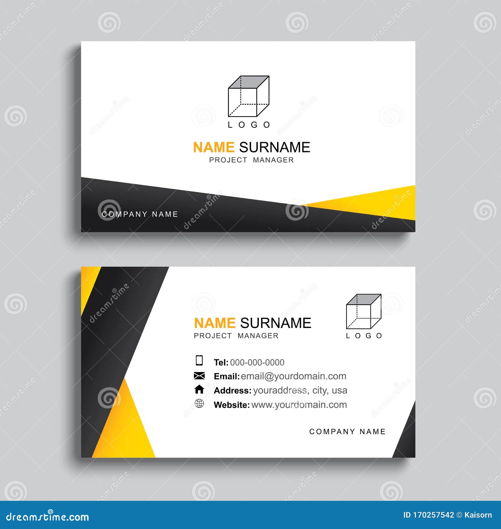 Minimal Business Card Print Template Design. Simple Clean Layout Within Template For Cards To Print Free