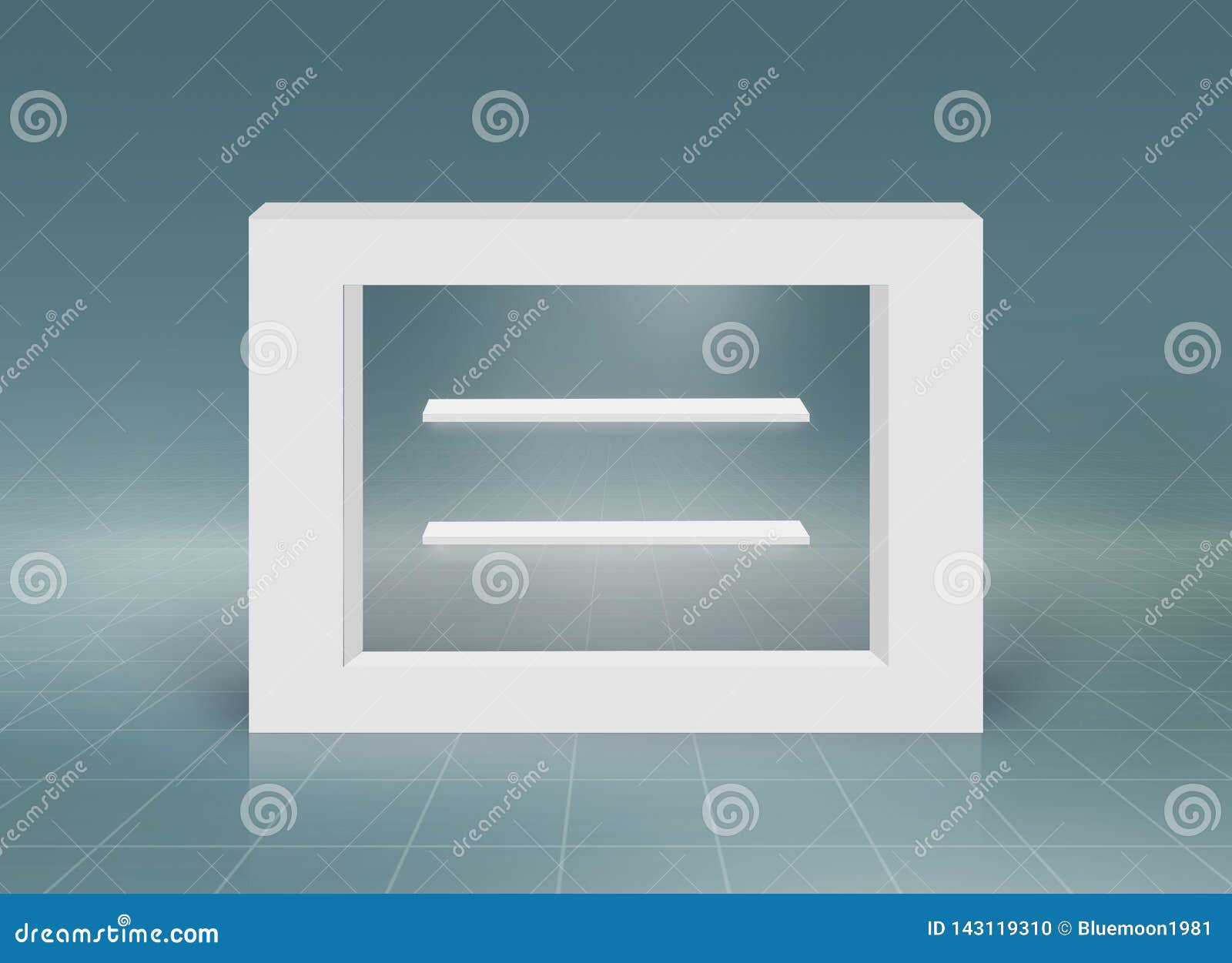 Minimal 3d Rectangular Frame With Empty Counter Tops For Product Presentation Concept Series Stock Illustration Illustration Of Room Flat 143119310