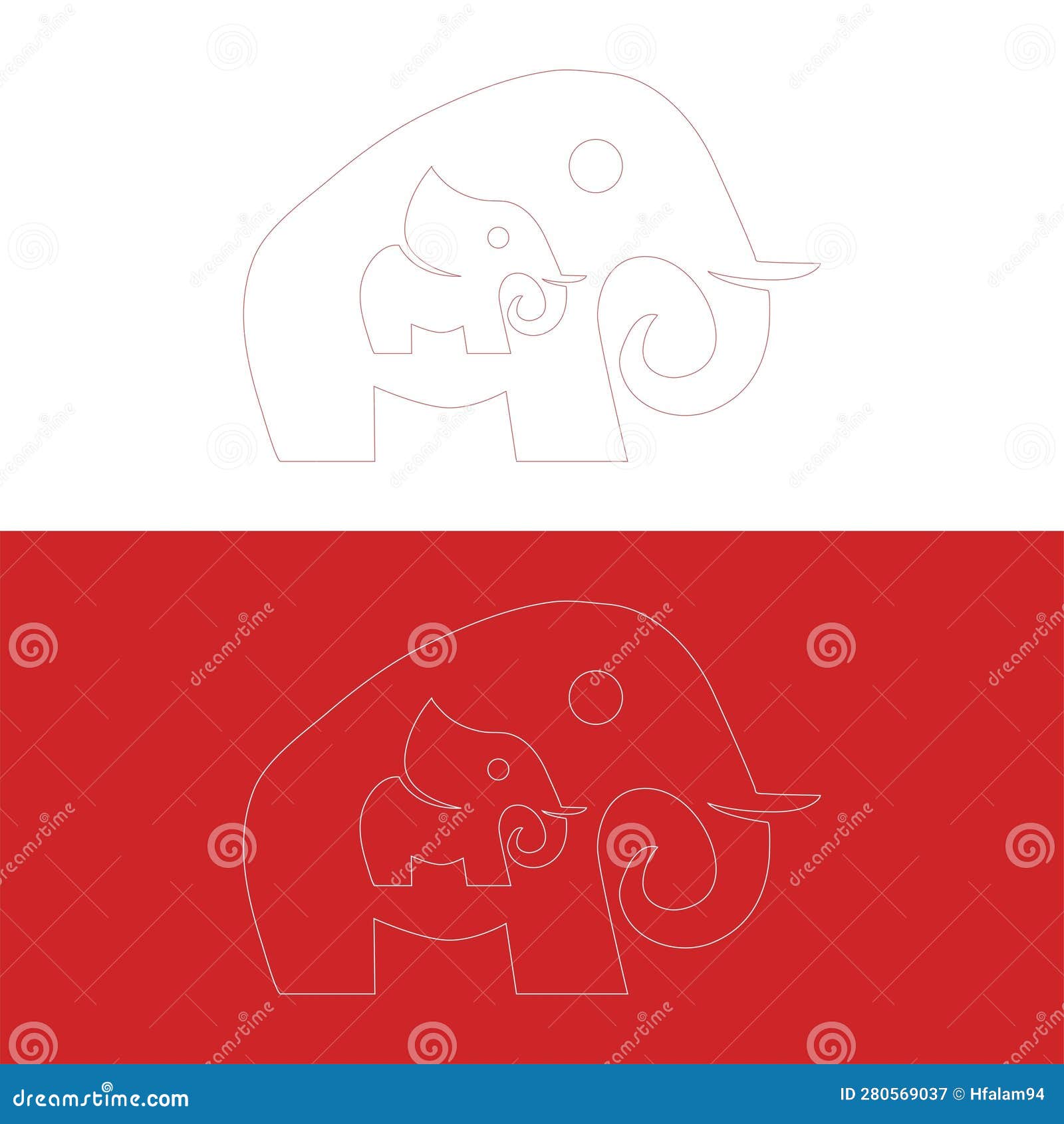 Minimal Elephant Logo,Flat Elephant Blue Vector,simple Sitting Elephant