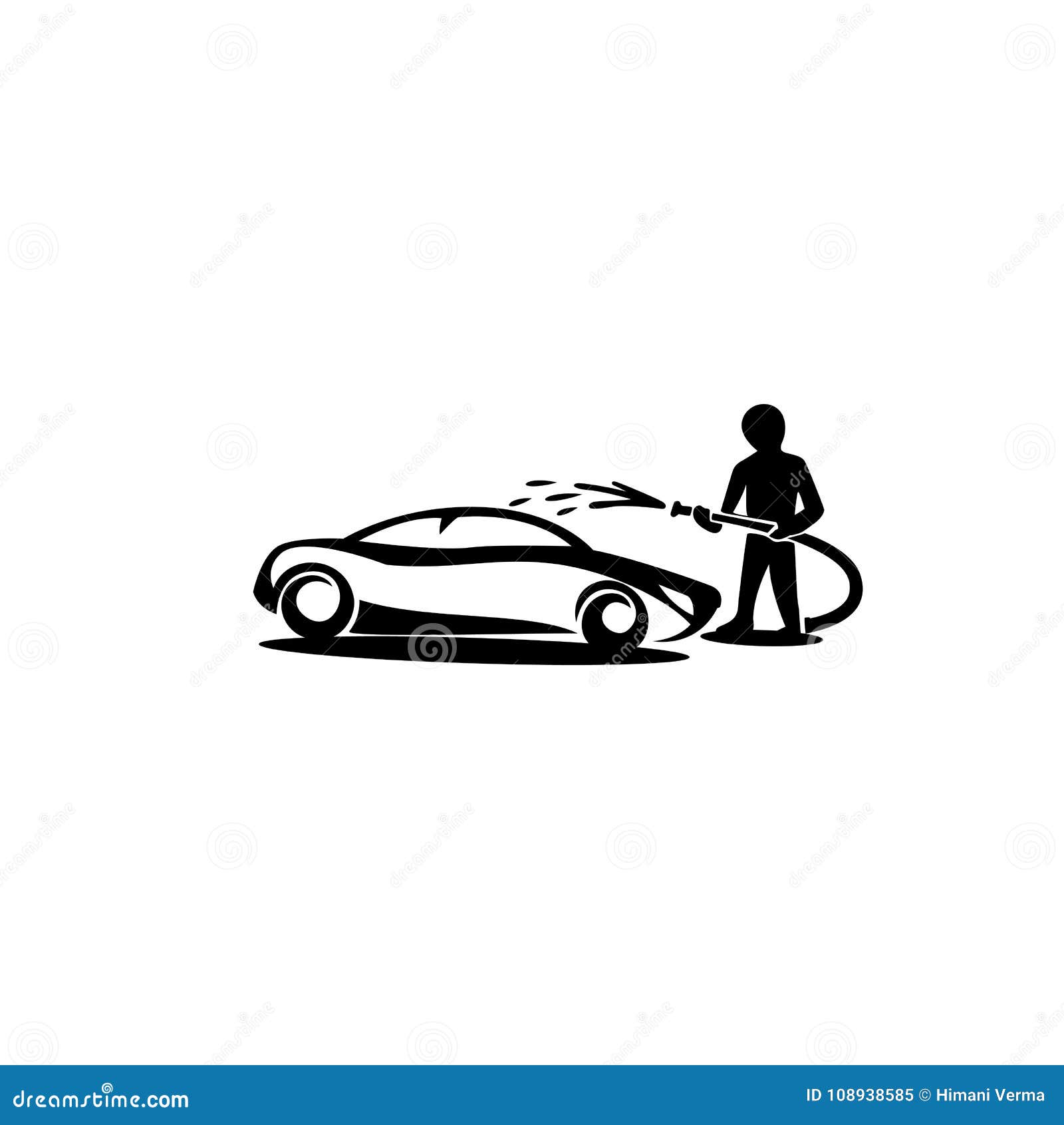Minimal Logo Car Wash Vector Illustration Stock Vector ...