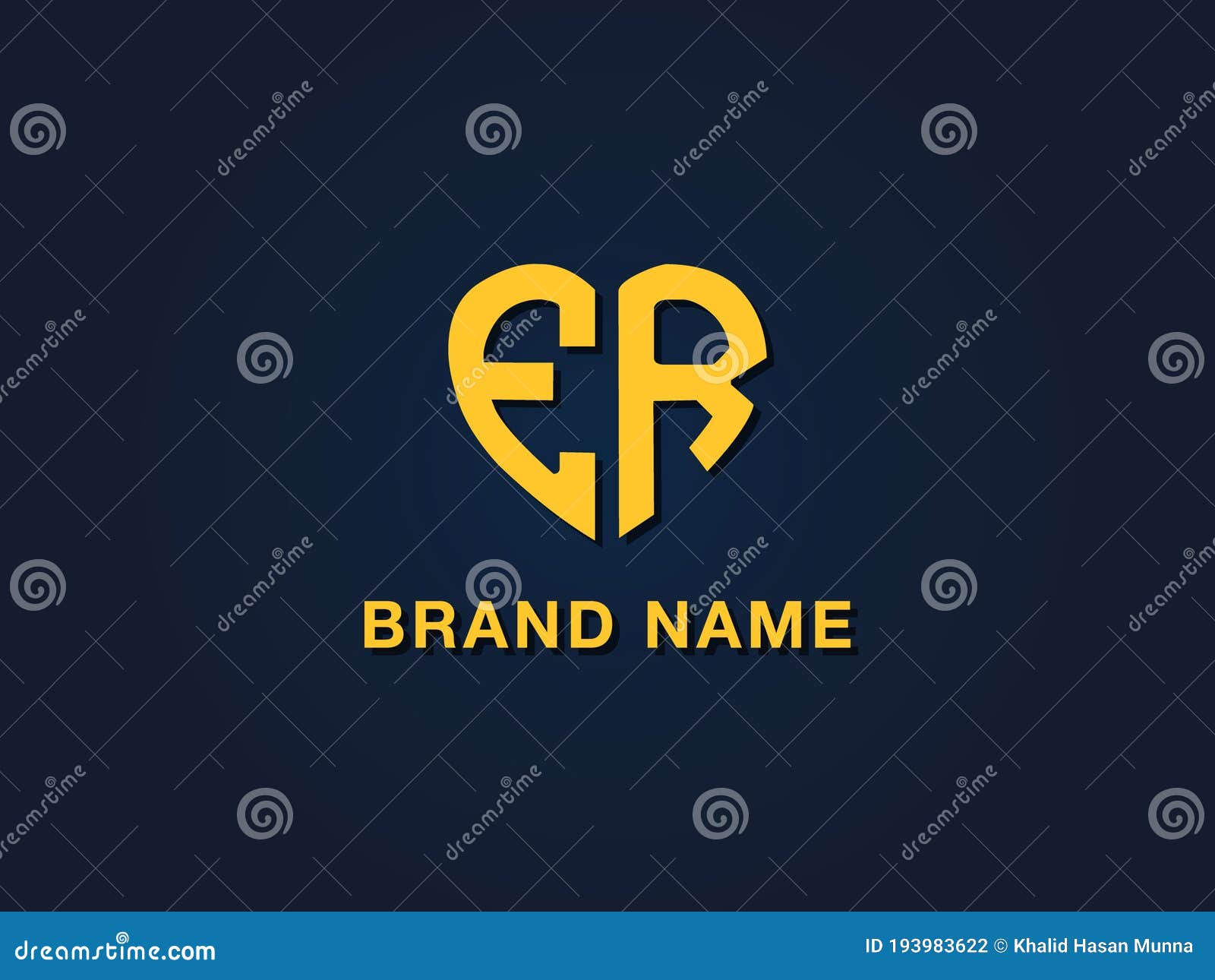 Minimal Love Initial Letter Er Logo Stock Vector Illustration Of Symbol Decoration