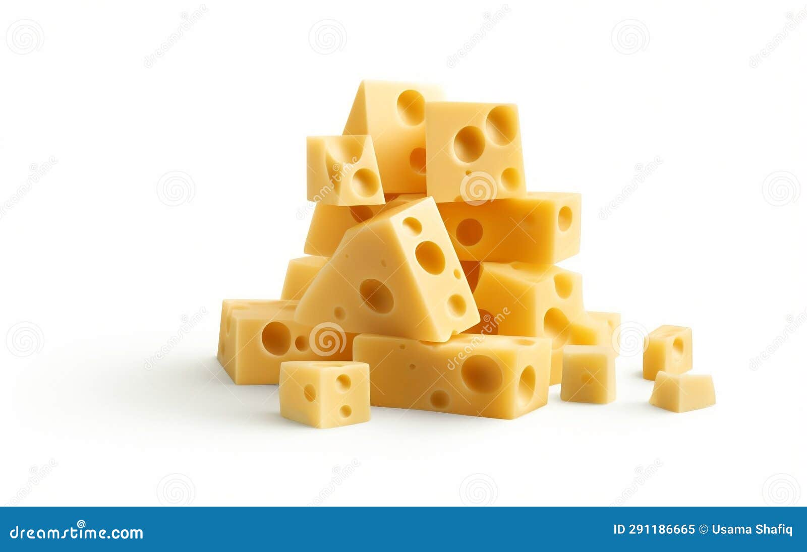 Minimal Stack of Sliced Swiss Cheese on a Small Surface. Generative AI