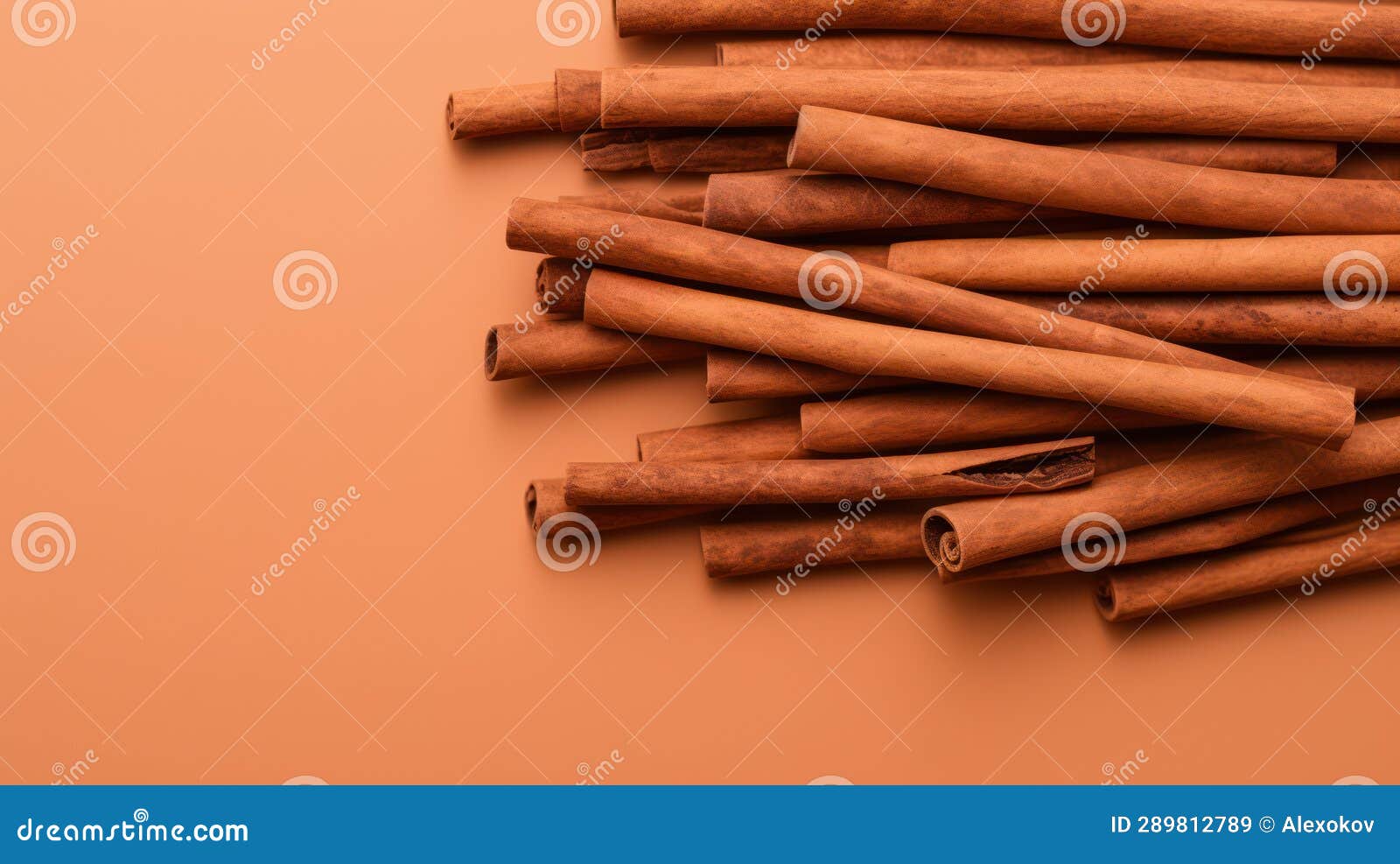 Minimal Style of Cinnamon Sticks on a Brown Background AI Generated