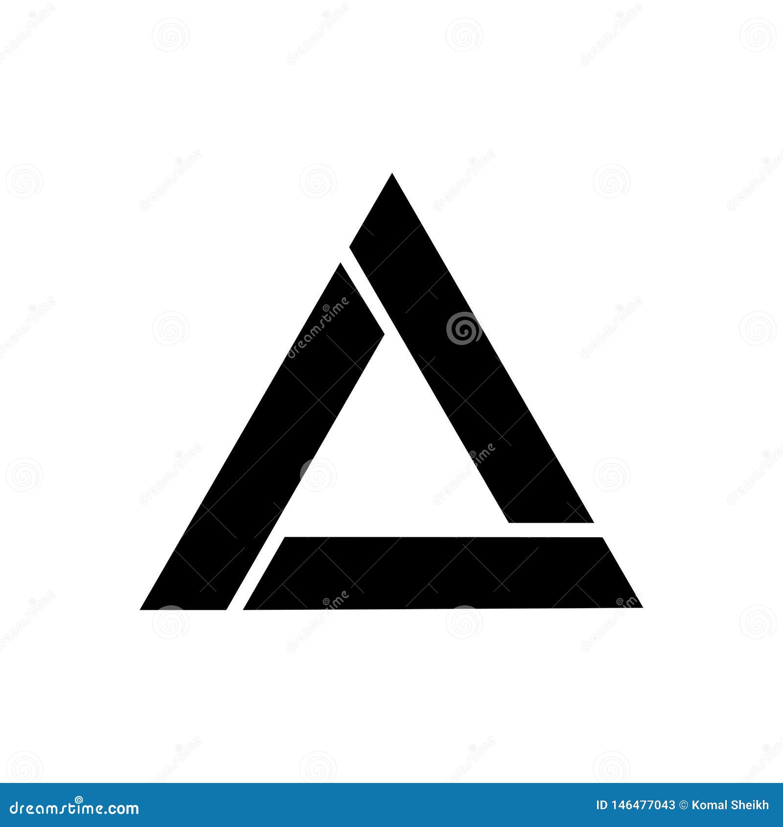 Minimal Triangle Shape Logo Design Simple Creative Stock Vector