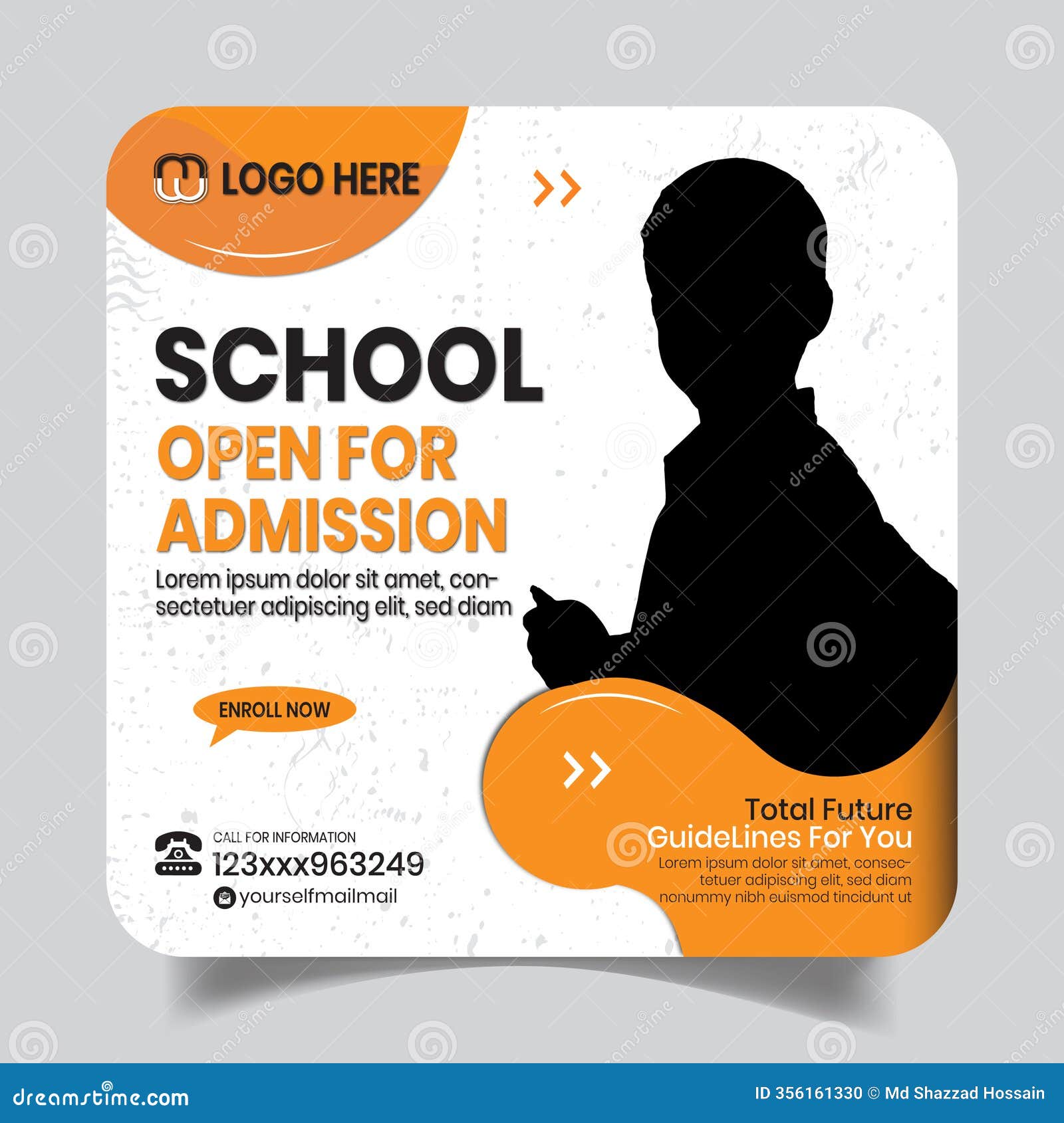 minimal unique kids school social media post  banner