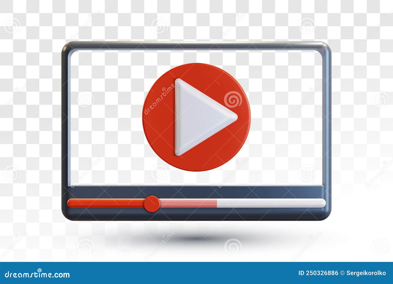 Minimal Video Player or Media Player Interface Stock Vector - Illustration  of graphic, entertainment: 250326886, image size:1600x1157