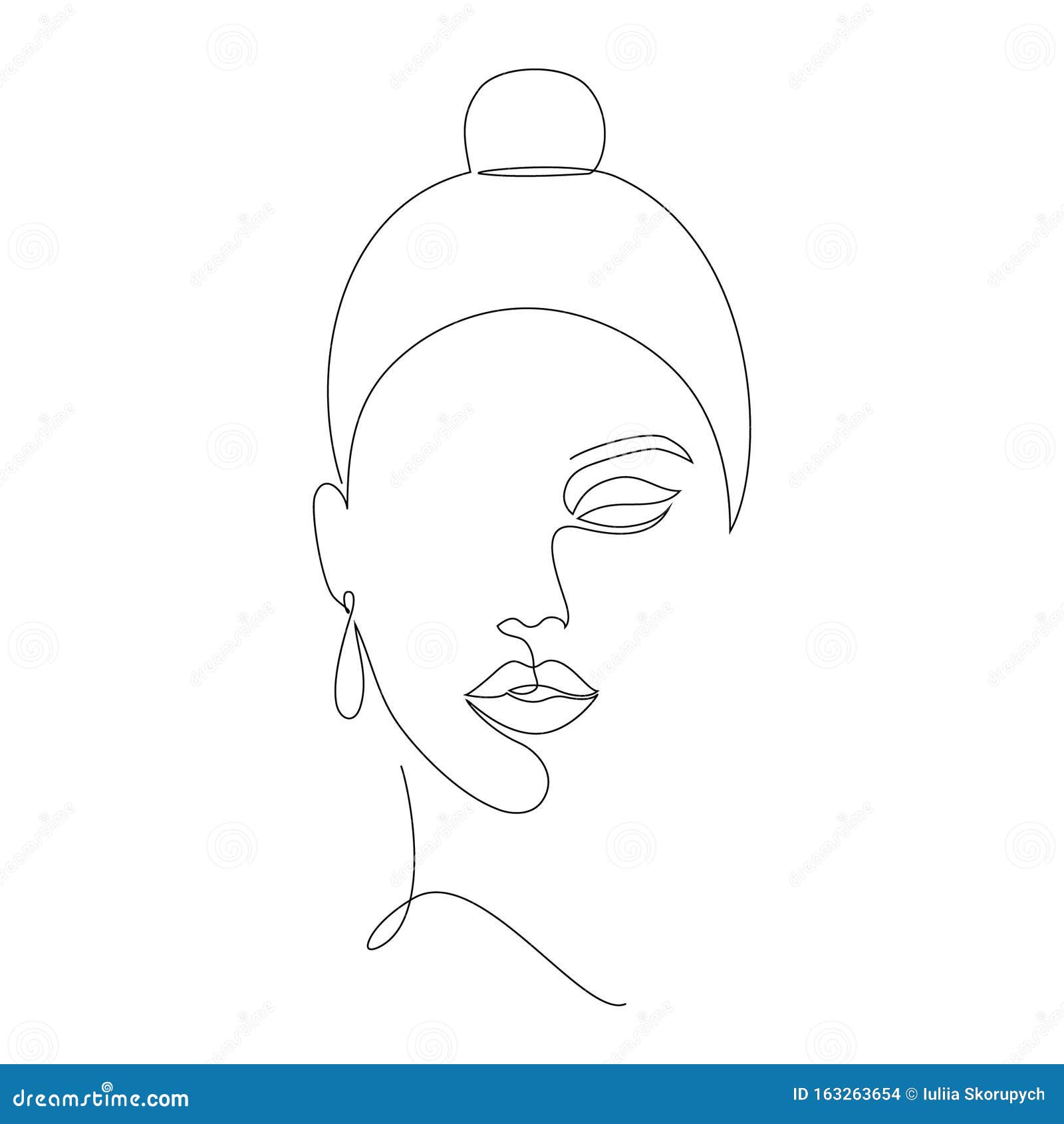 Premium Vector  Woman face continuous line drawing abstract minimal woman  portrait for logo print or tattoo