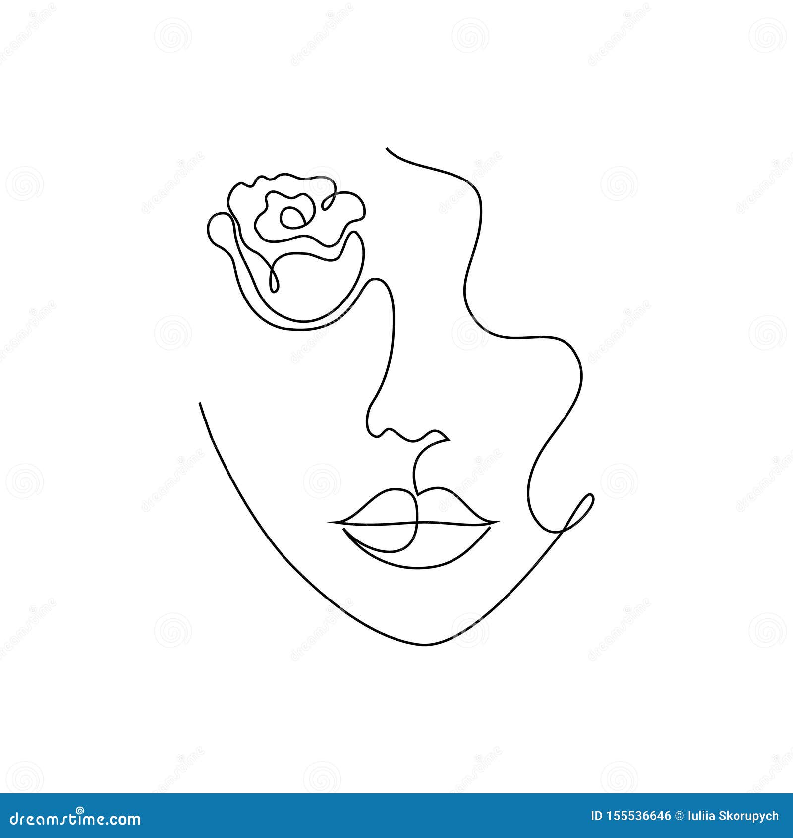 Download Minimal woman portrait stock vector. Illustration of logo - 155536646