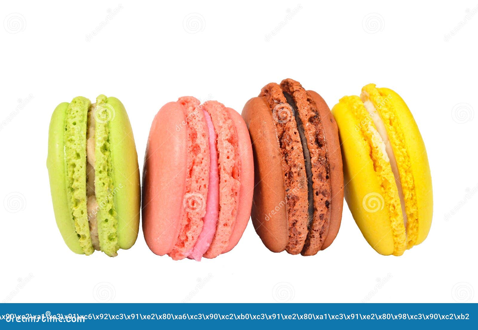 Minimalism Concept. Horizontal Stack of Colored Pastel Cookies ...