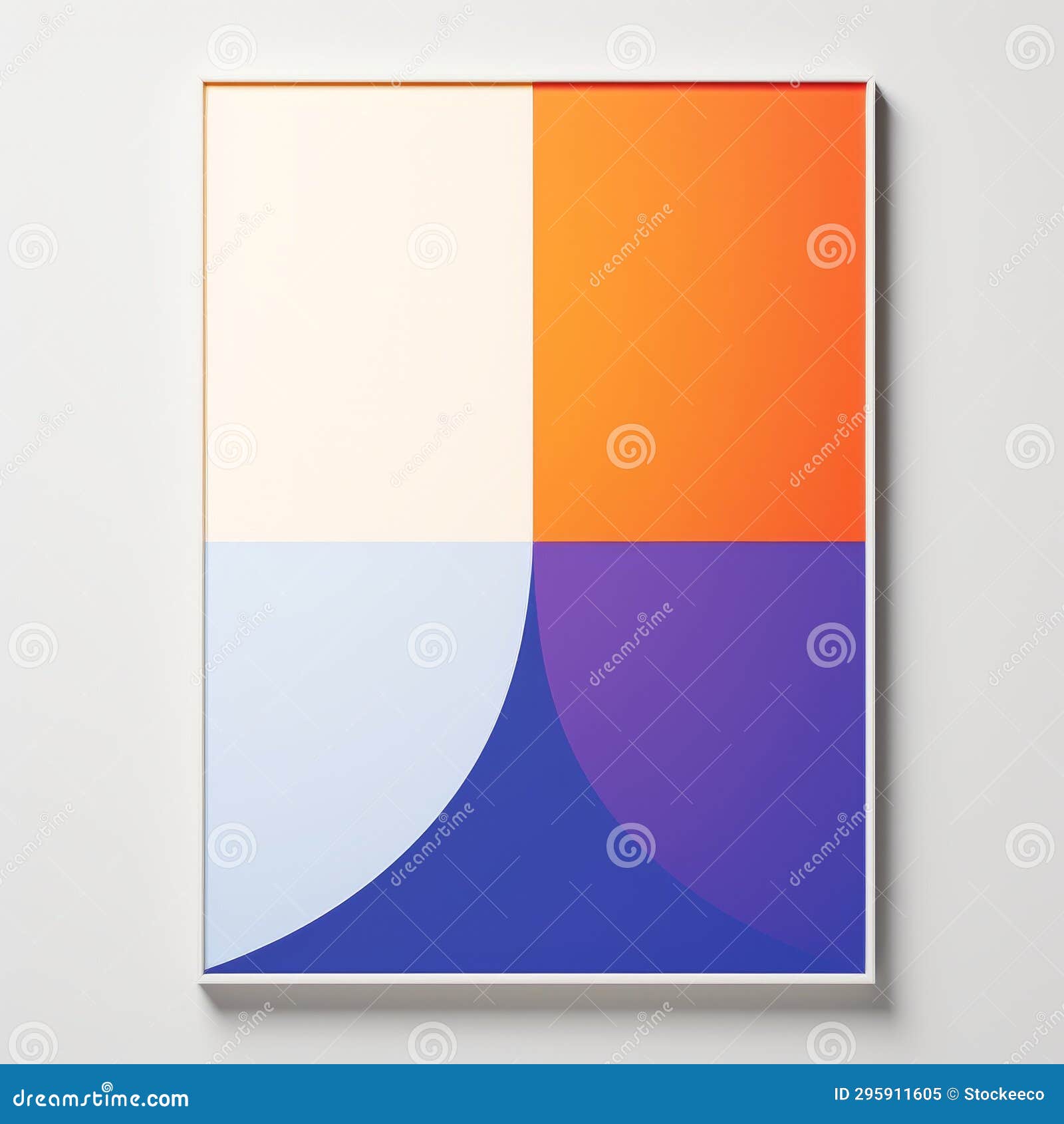 minimalist abstract canvas: geometric s and vibrant colors