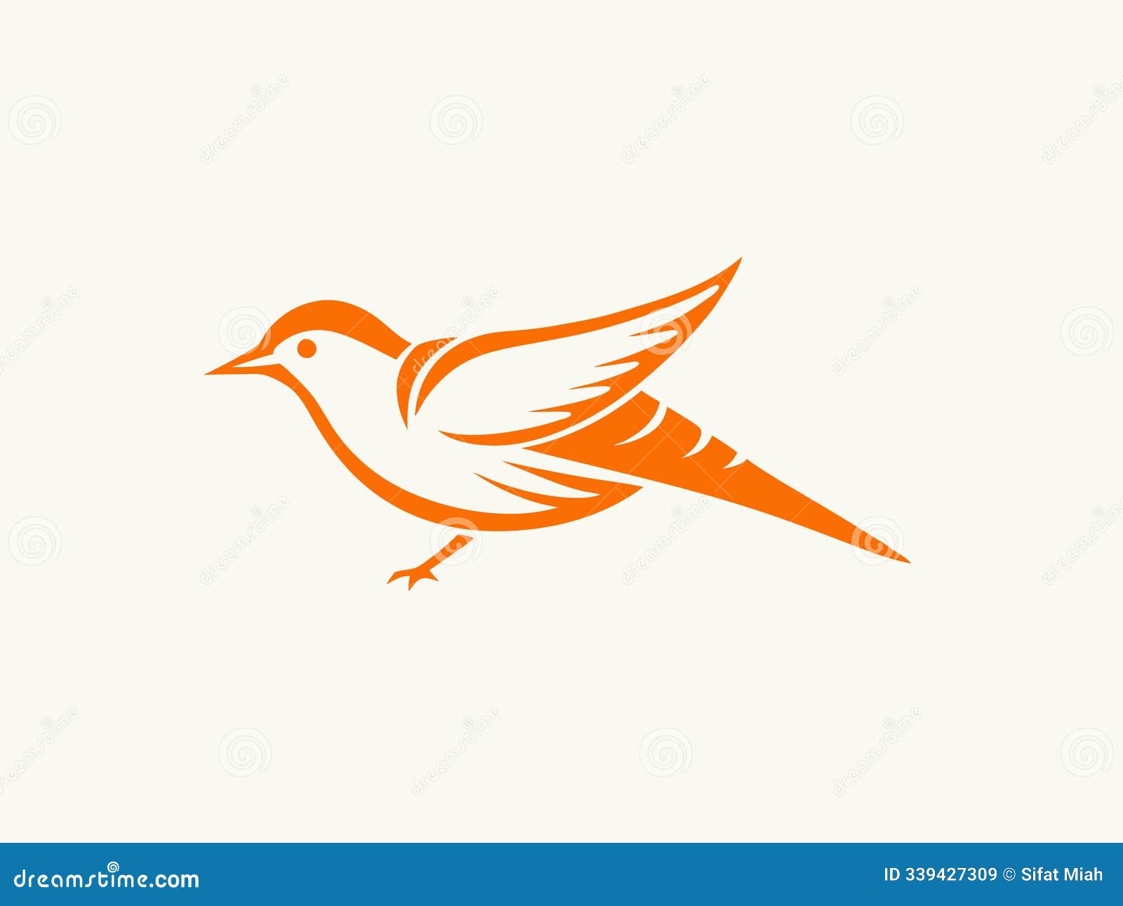 minimalist bird logo on white background