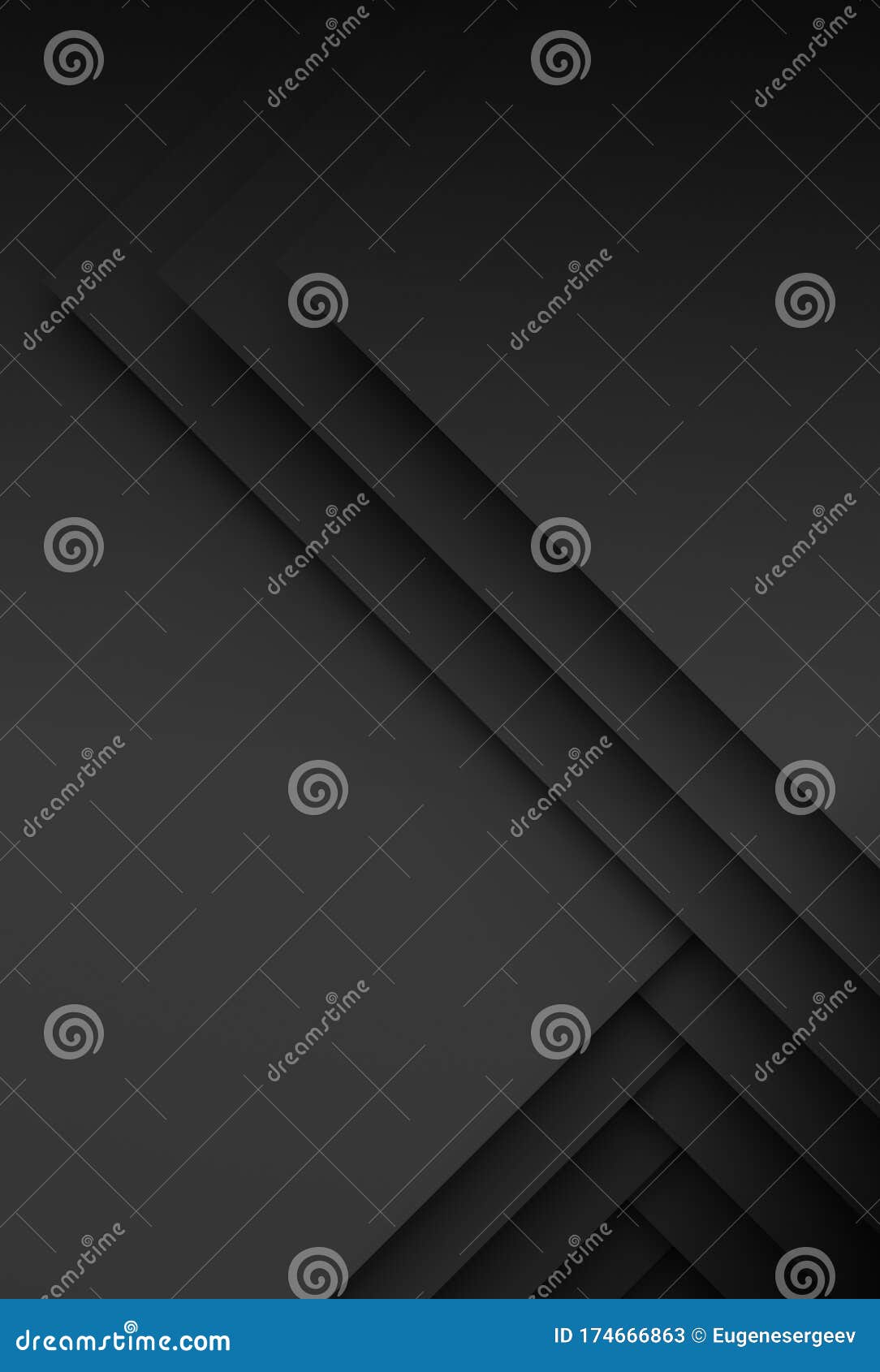 Minimalist Black Vertical Background, 3 D Abstract Stock Illustration
