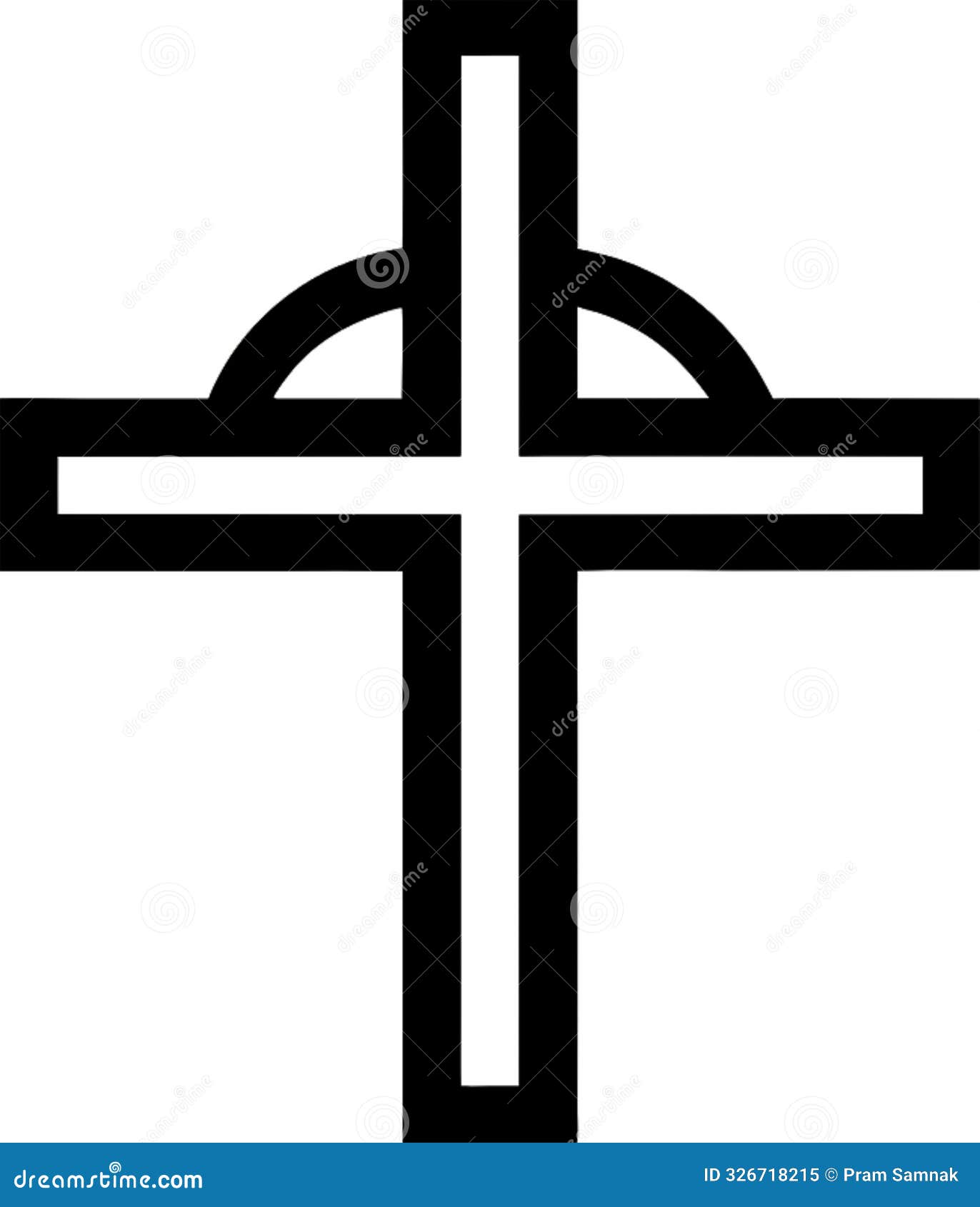 Simple Christian Cross, Faith and Devotion Symbol. Stock Image ...