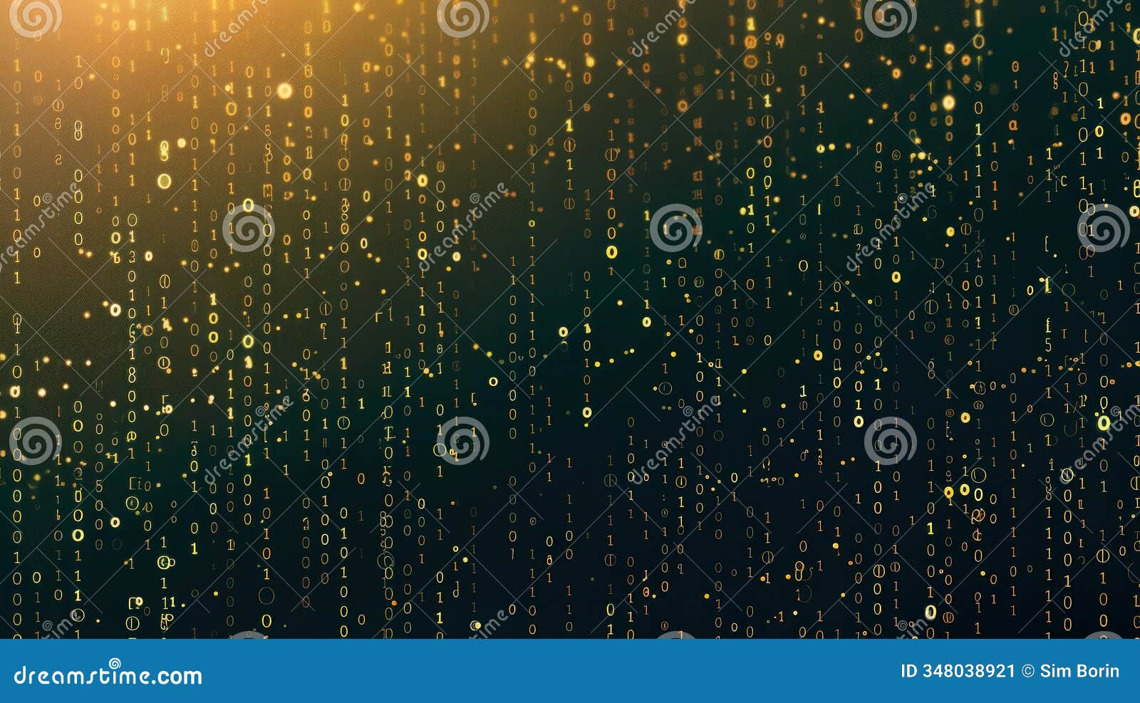 Minimalist Depiction of Binary Code Stock Illustration - Illustration ...