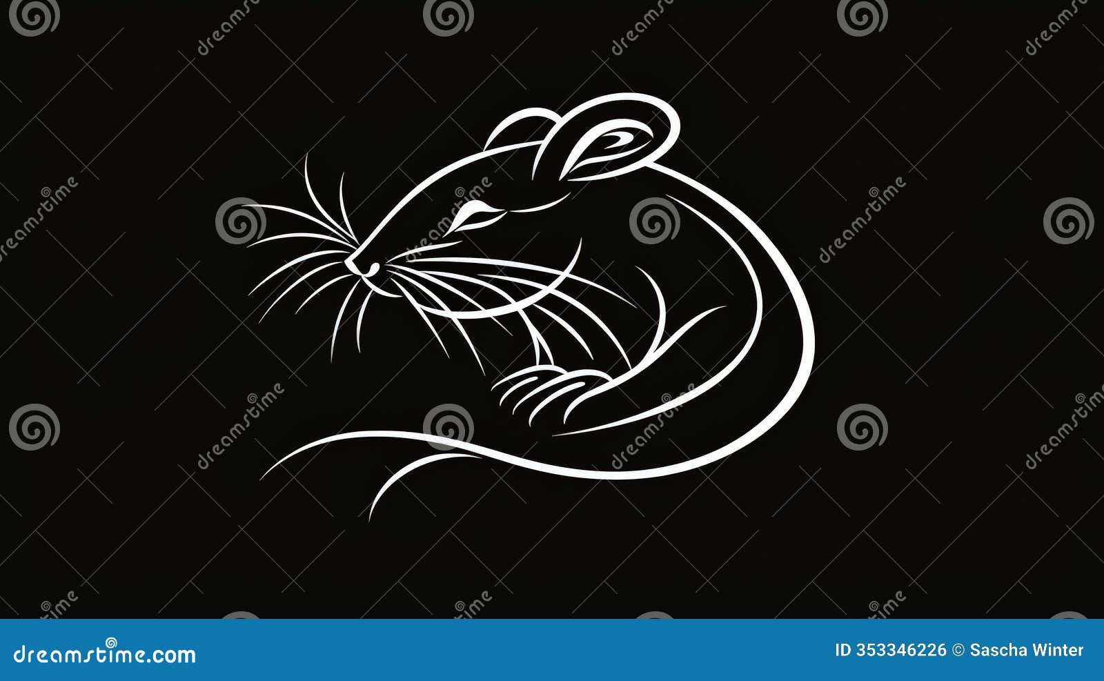this sleek black-and-white  logo of a mouse izes elegance, simplicity, and high-end quality. generative ai