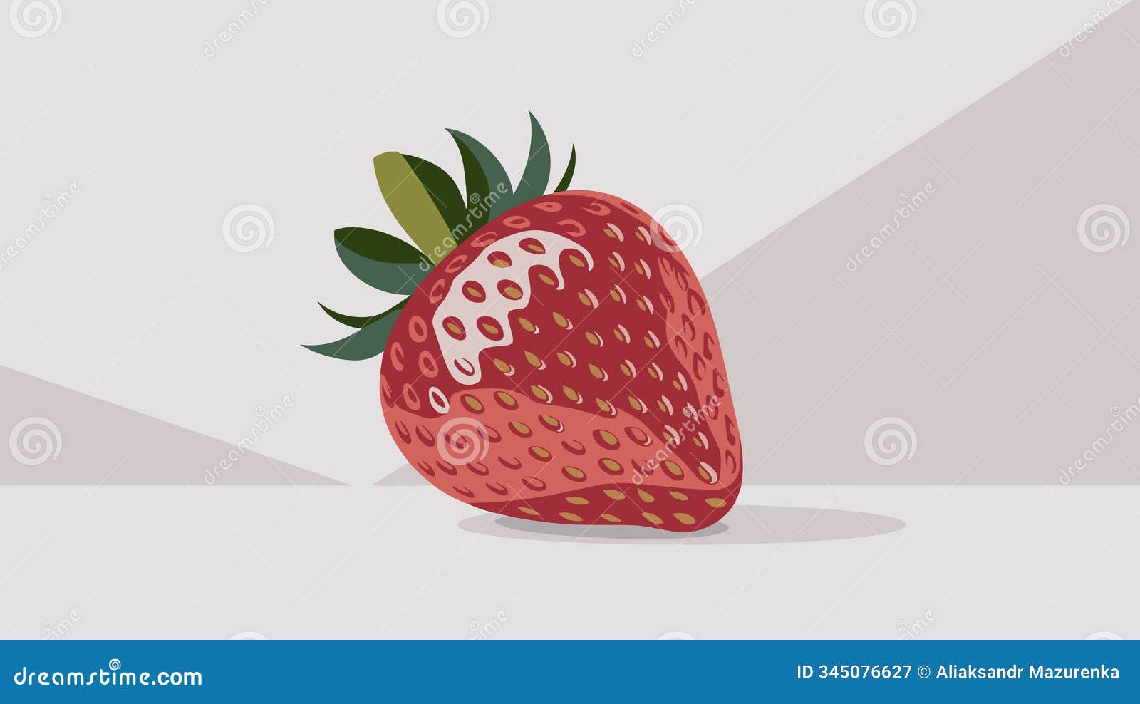 a minimalist and elegant composition highlighting the vibrant color and texture of a single strawberry.