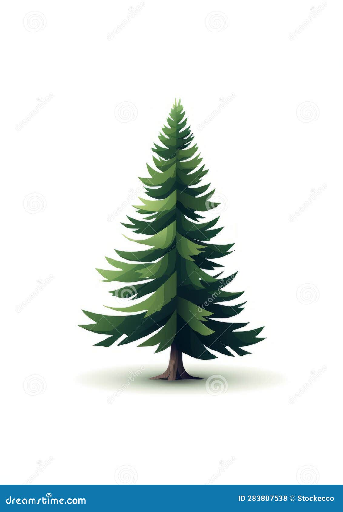 minimalist fir tree graphic on white background