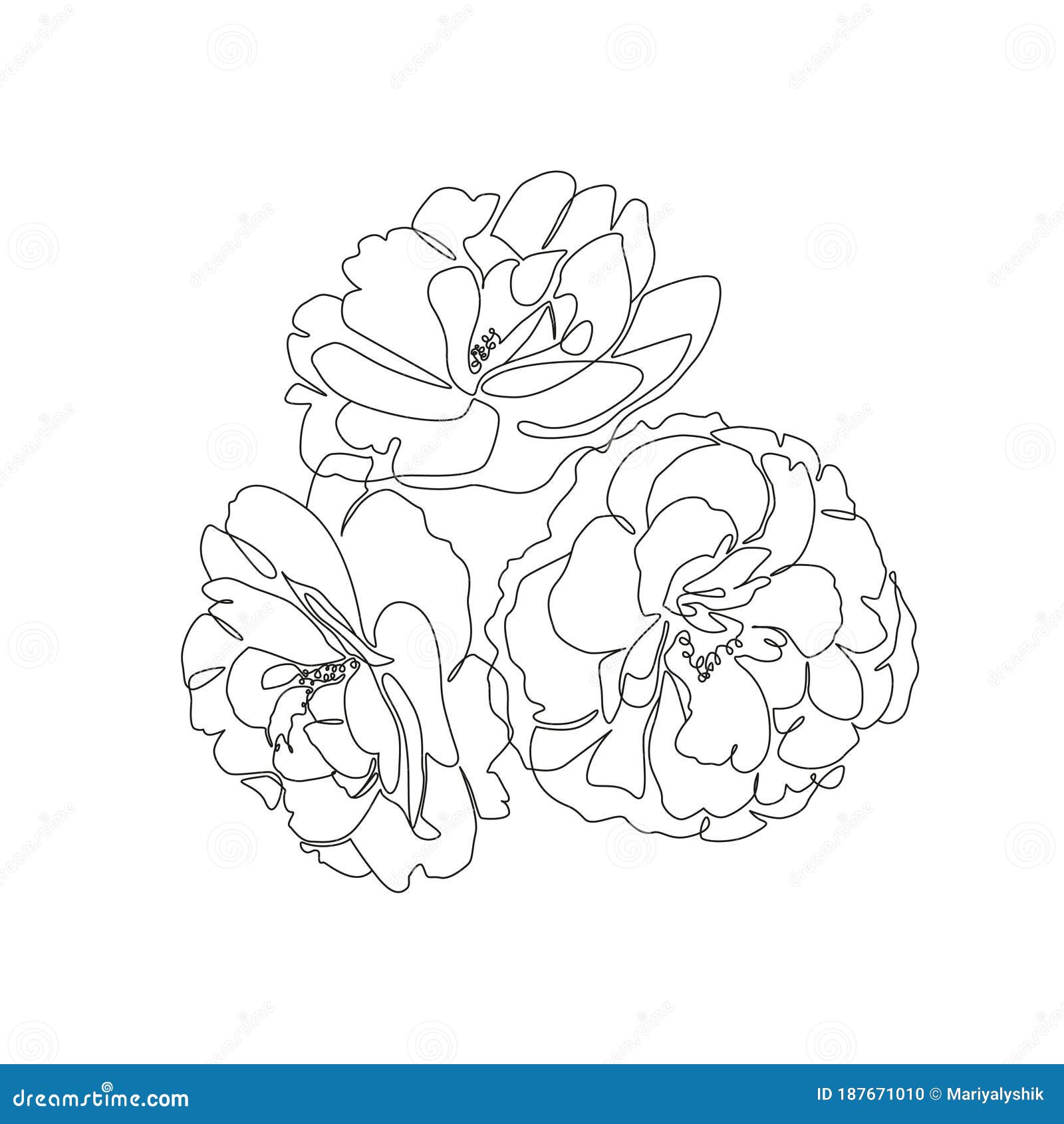 Rose flower minimalistic tattoo design one Vector Image