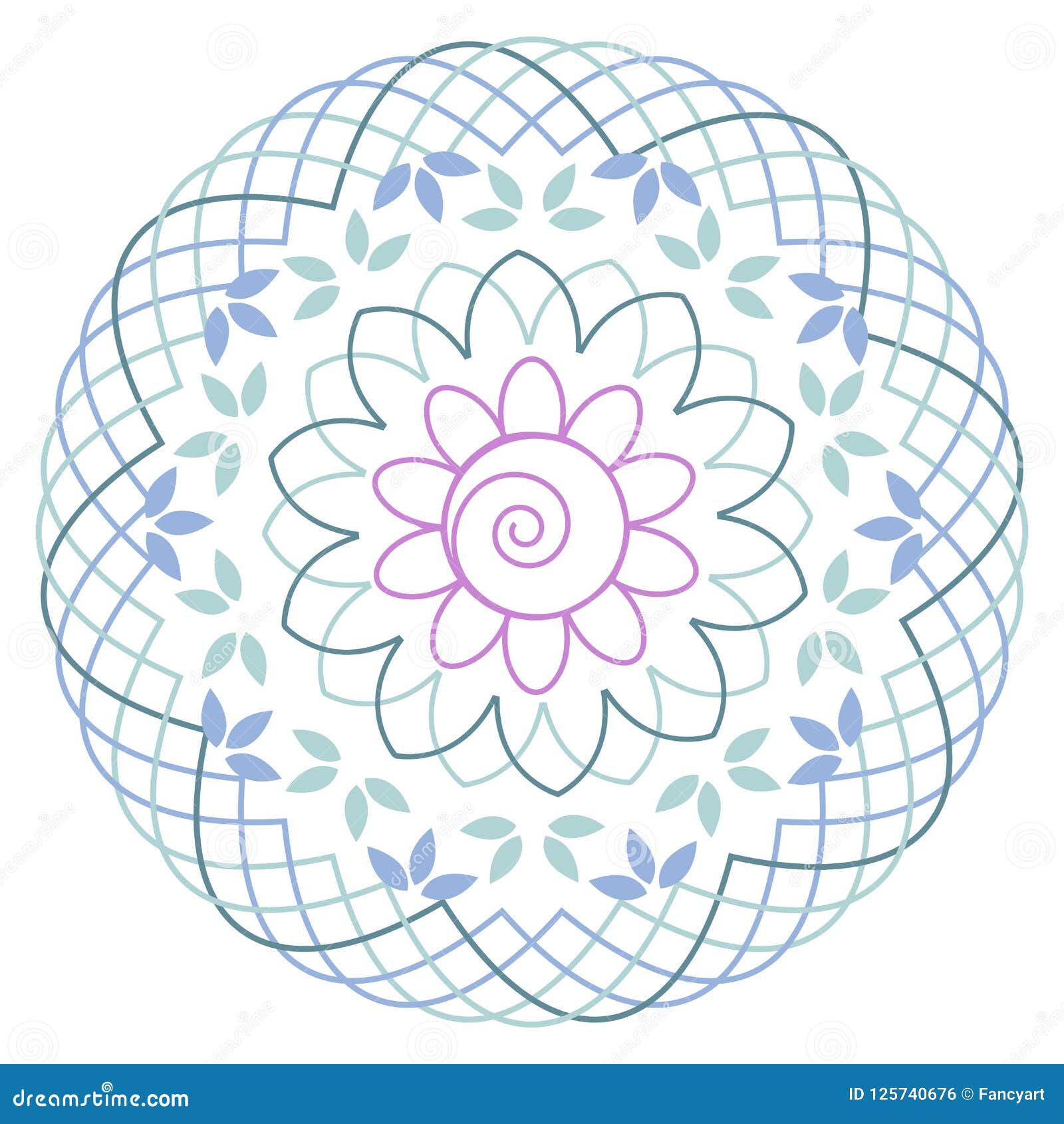 Download Minimalist Floral Mandala With Rose Flower Stock Vector ...