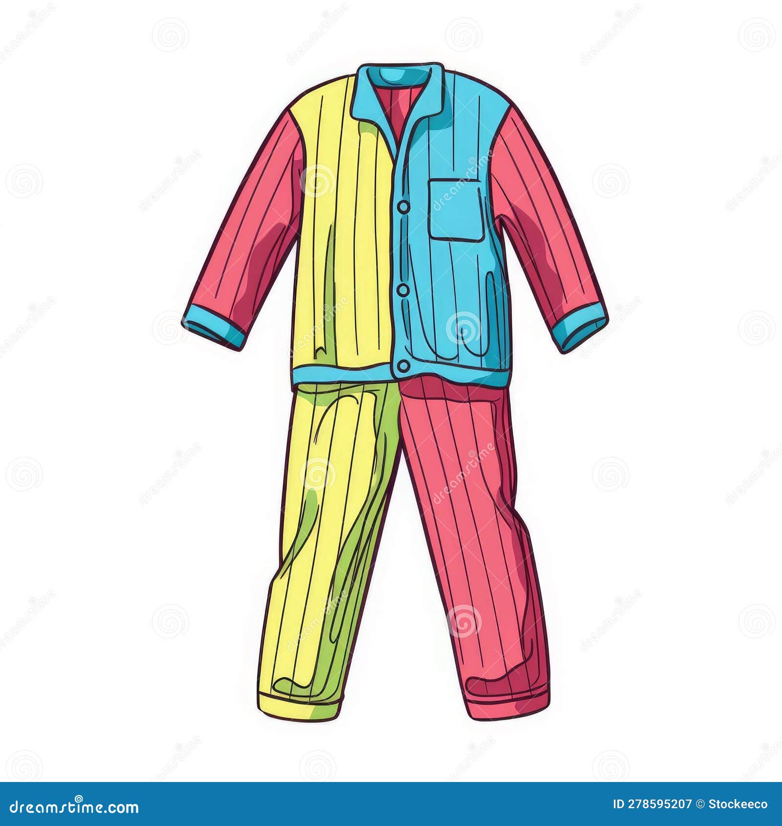 Minimalist Graphic Pajamas Design Stock Illustration - Illustration of ...