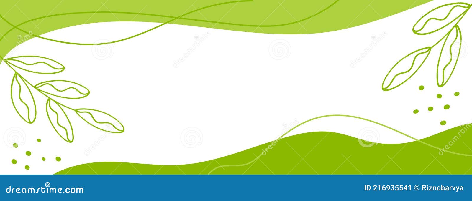 Minimalist Green Background with Abstract Shapes and Leaves ...