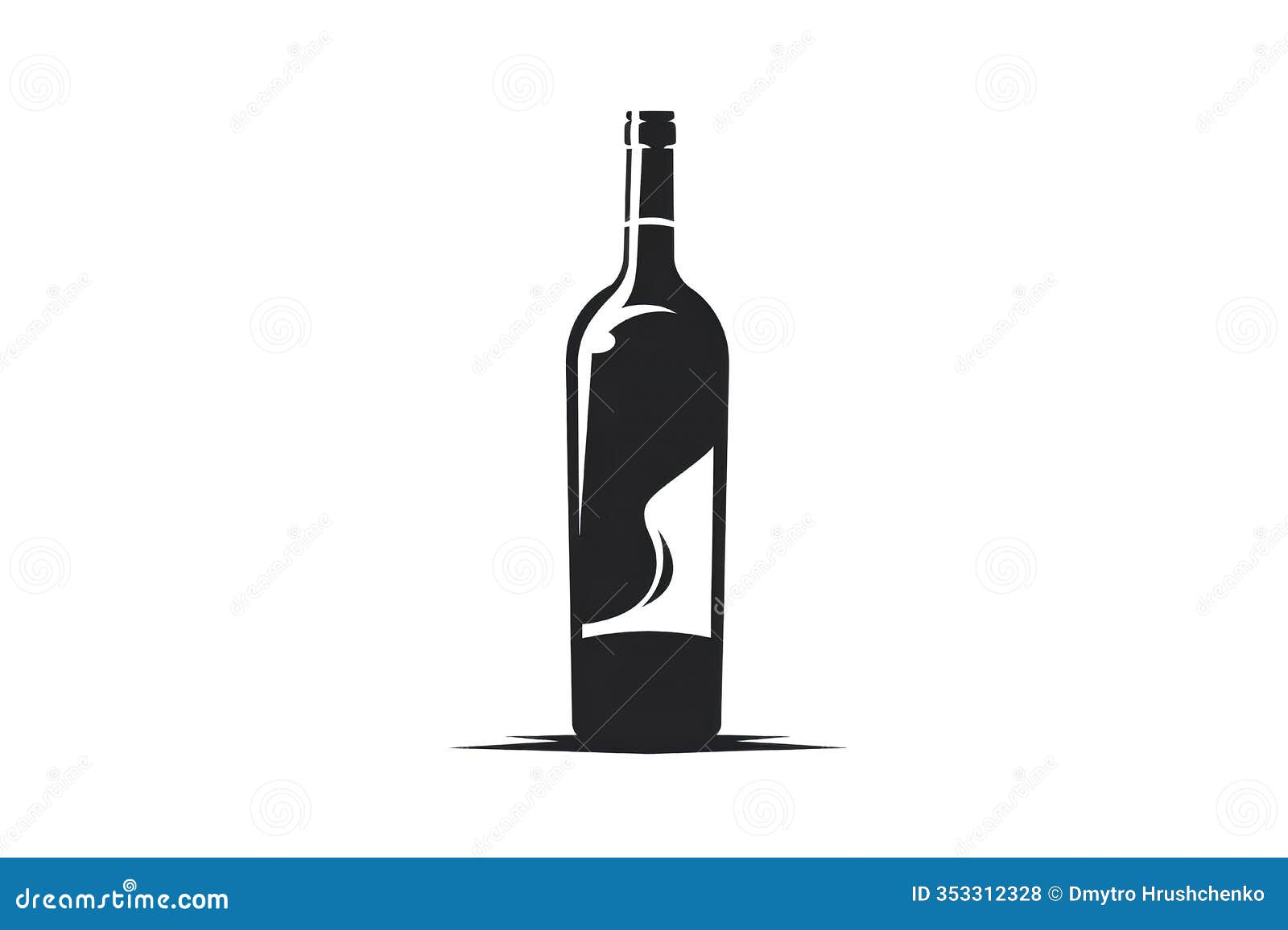 minimalist  of a wine bottle silhouette, ideal for  of elegance, simplicity, and style.