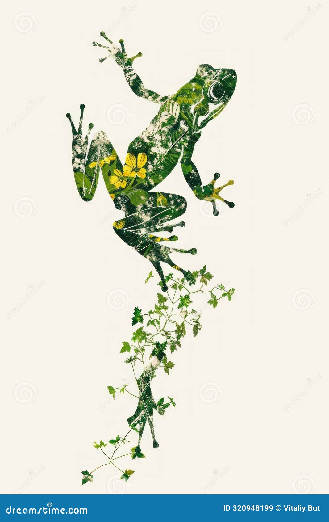 Minimalist Frog Illustration In Edward Gorey And Oliver Jeffers Style