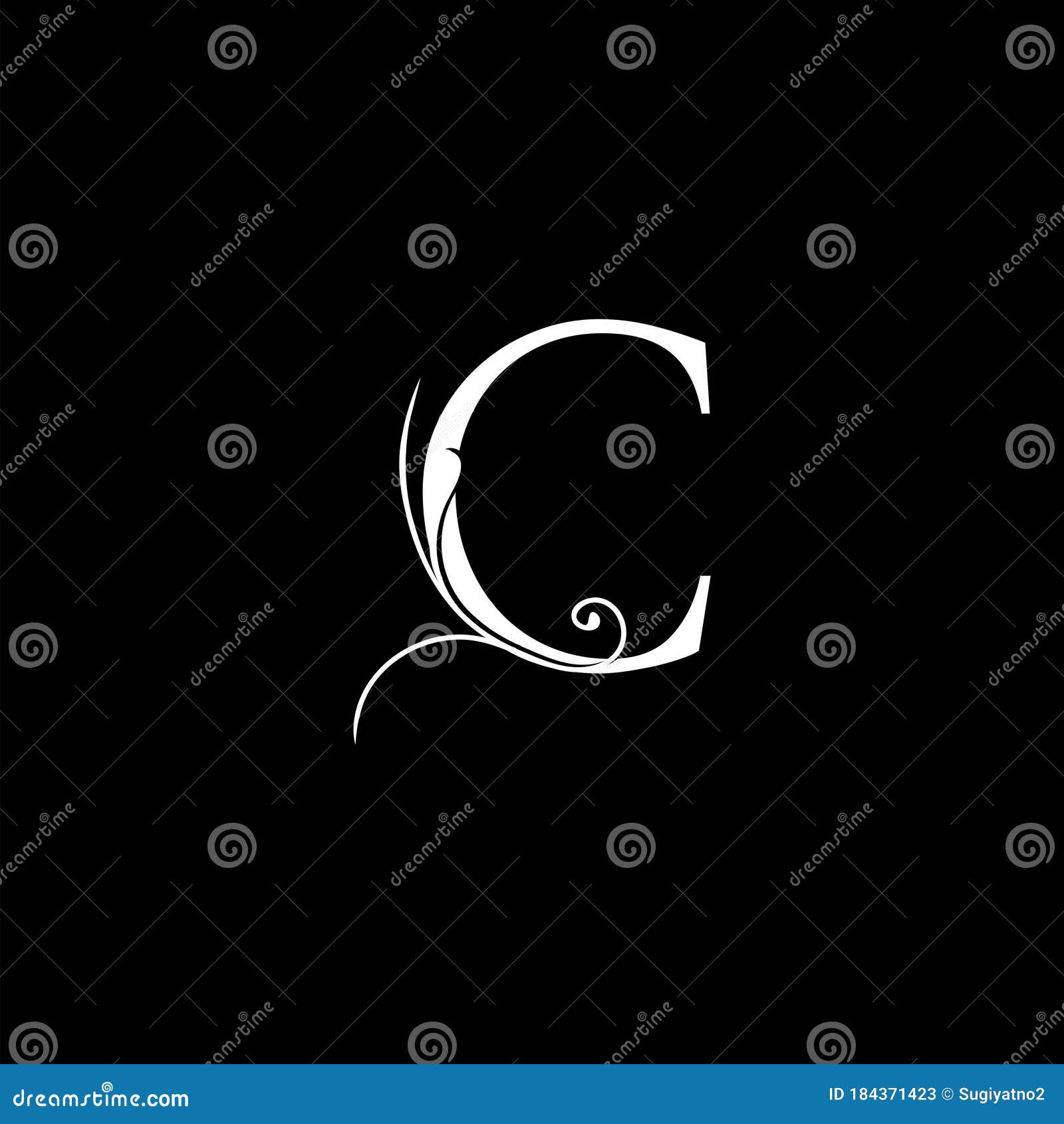 Minimalist Initial C Letter Luxury Logo Design, Vector Decoration ...