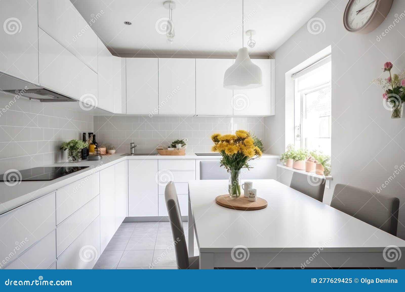Minimalist Kitchen Design with Dining Area, Beauty Scandinavian Style